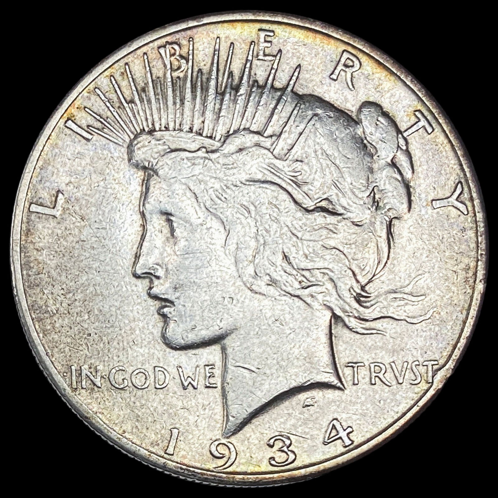 1934-S Silver Peace Dollar NEARLY UNCIRCULATED (1 of 2)