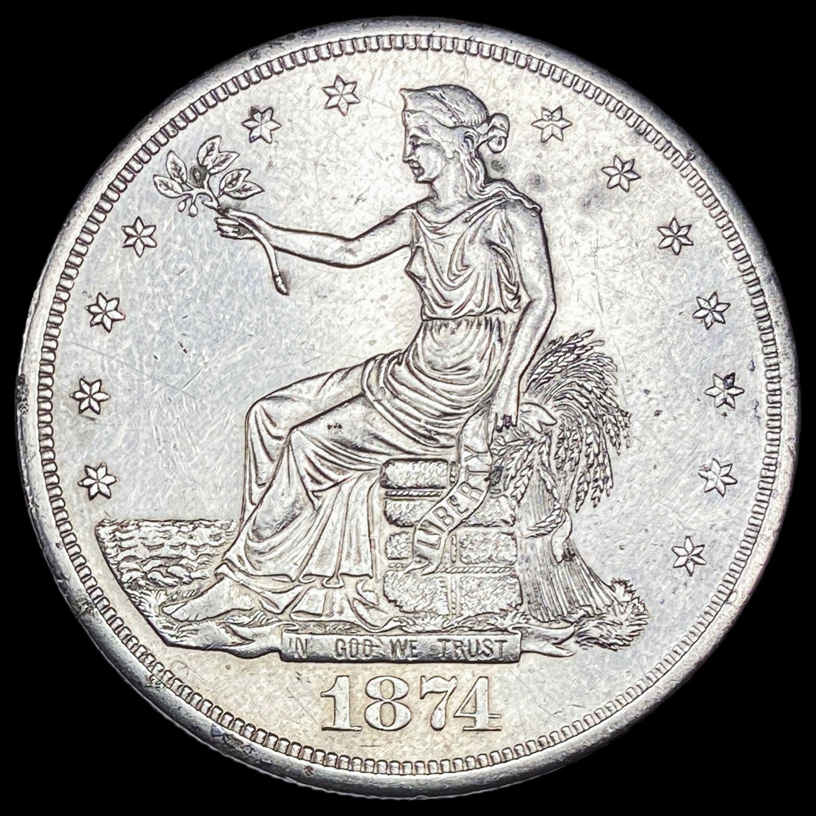 1874-S Silver Trade Dollar UNCIRCULATED (1 of 2)