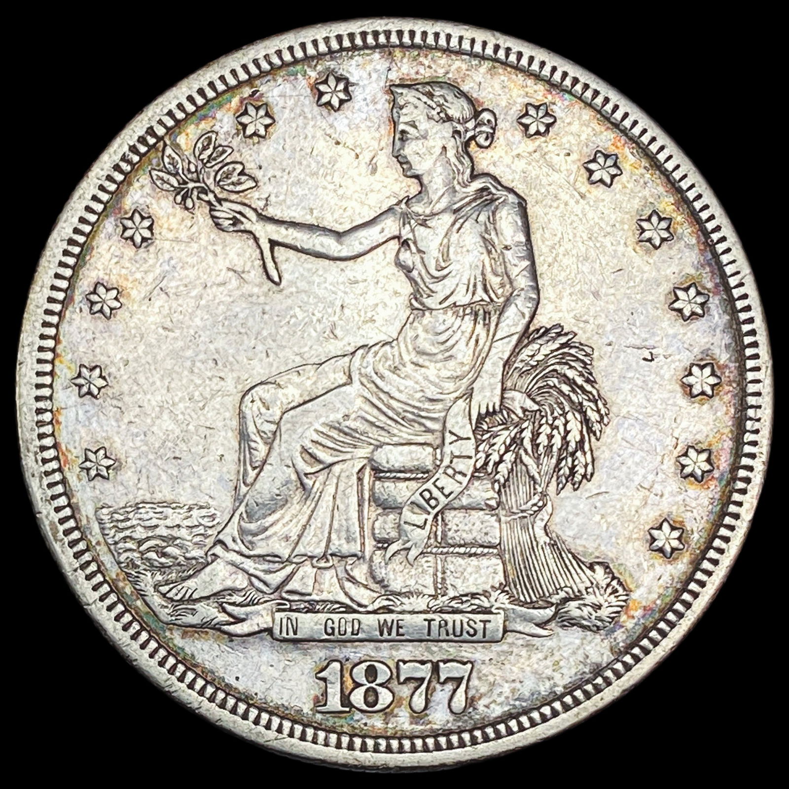 1877-S Silver Trade Dollar NEARLY UNCIRCULATED (1 of 2)