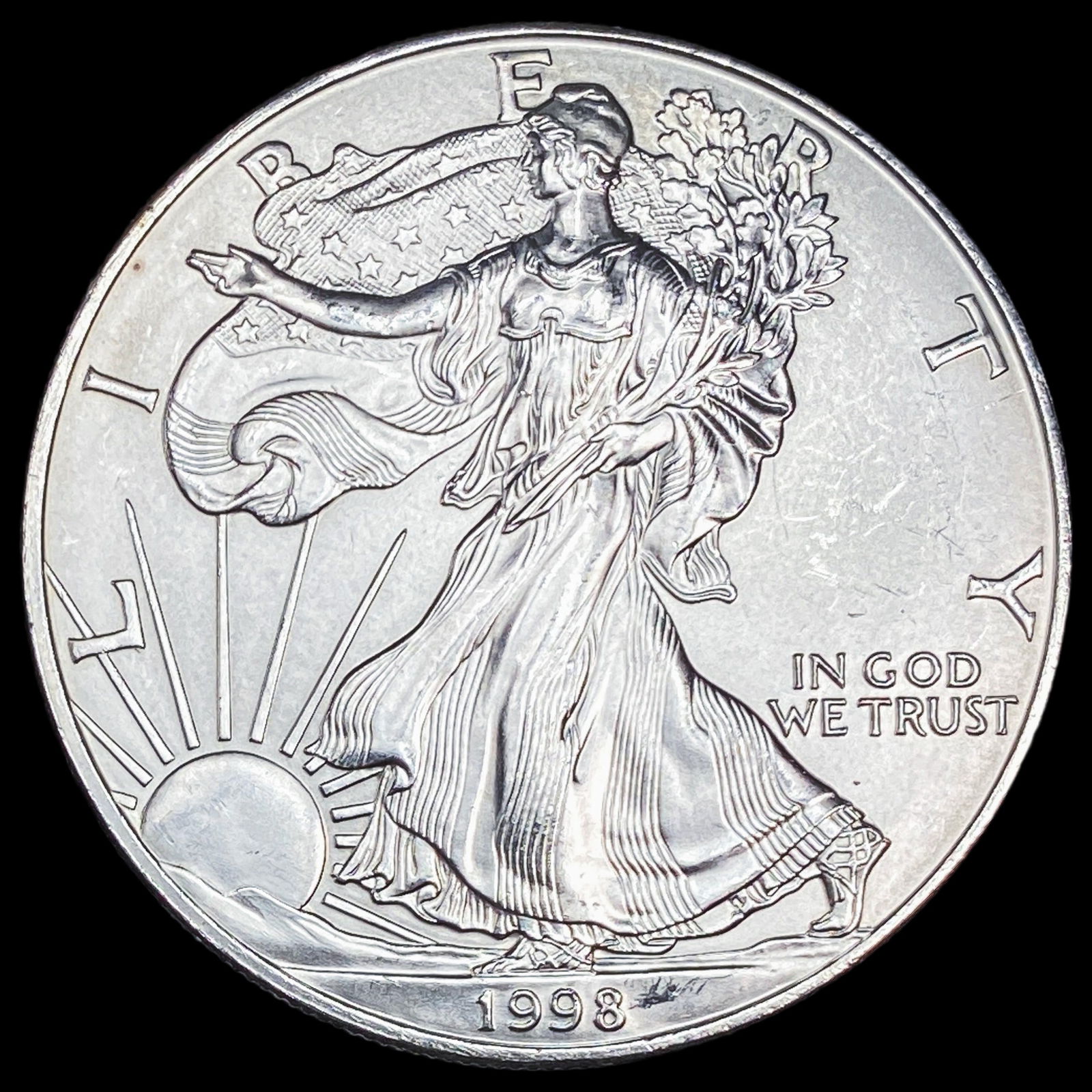1998 1 oz Silver American Eagle $1 GEM BU (1 of 2)