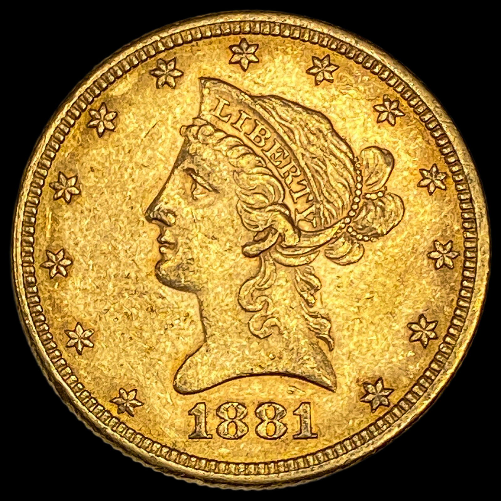 1881 $10 Liberty Head Eagle CLOSELY UNCIRCULATED (1 of 2)