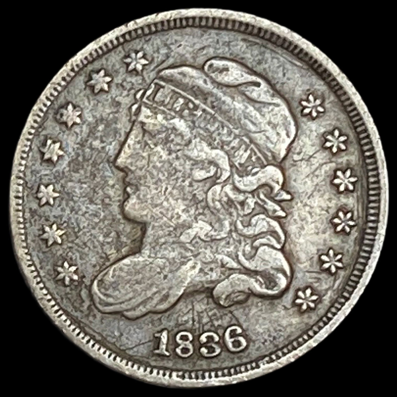 1836 Capped Bust Half Dime NICELY CIRCULATED (1 of 2)