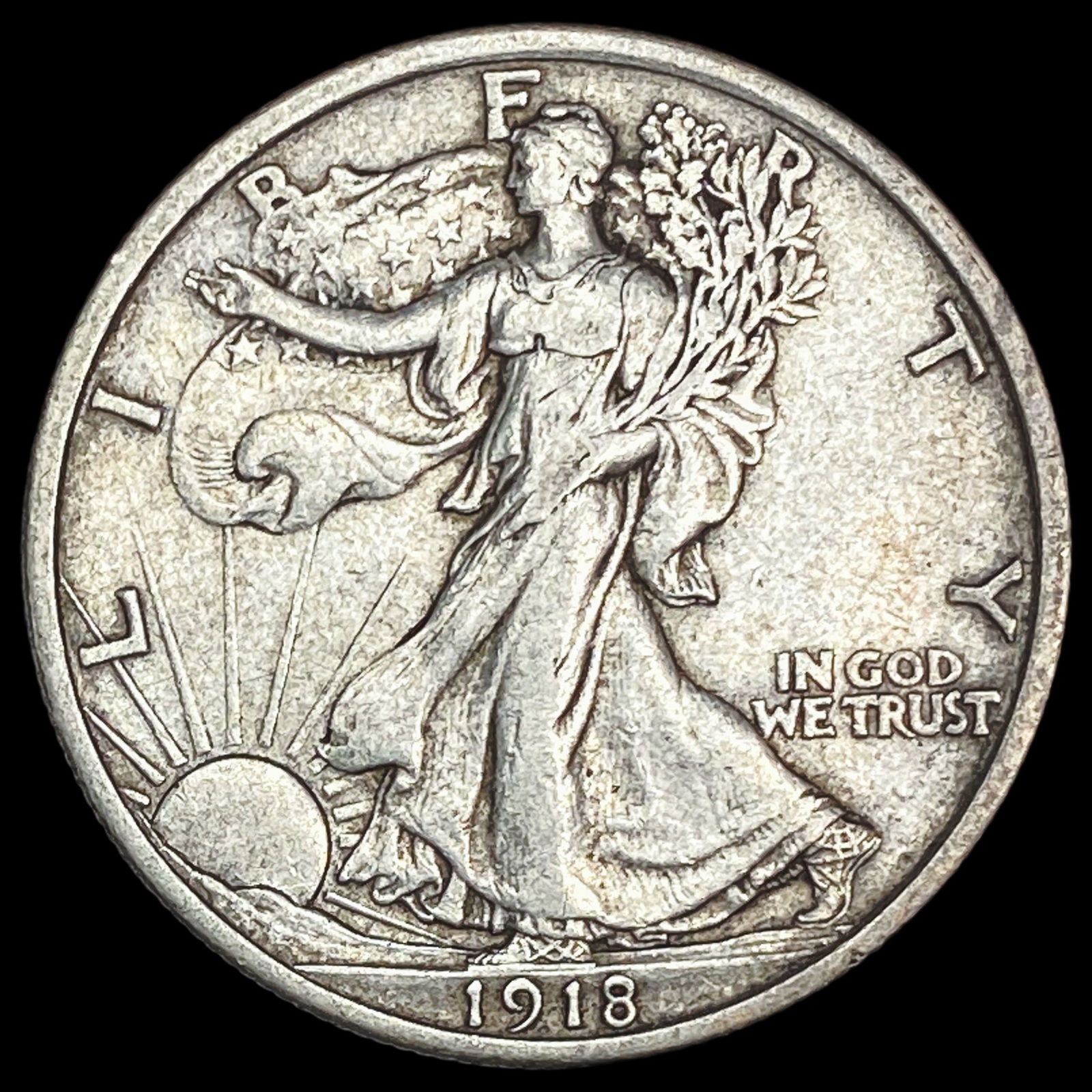 1918 Walking Liberty Half Dollar LIGHTLY CIRCULATED (1 of 2)