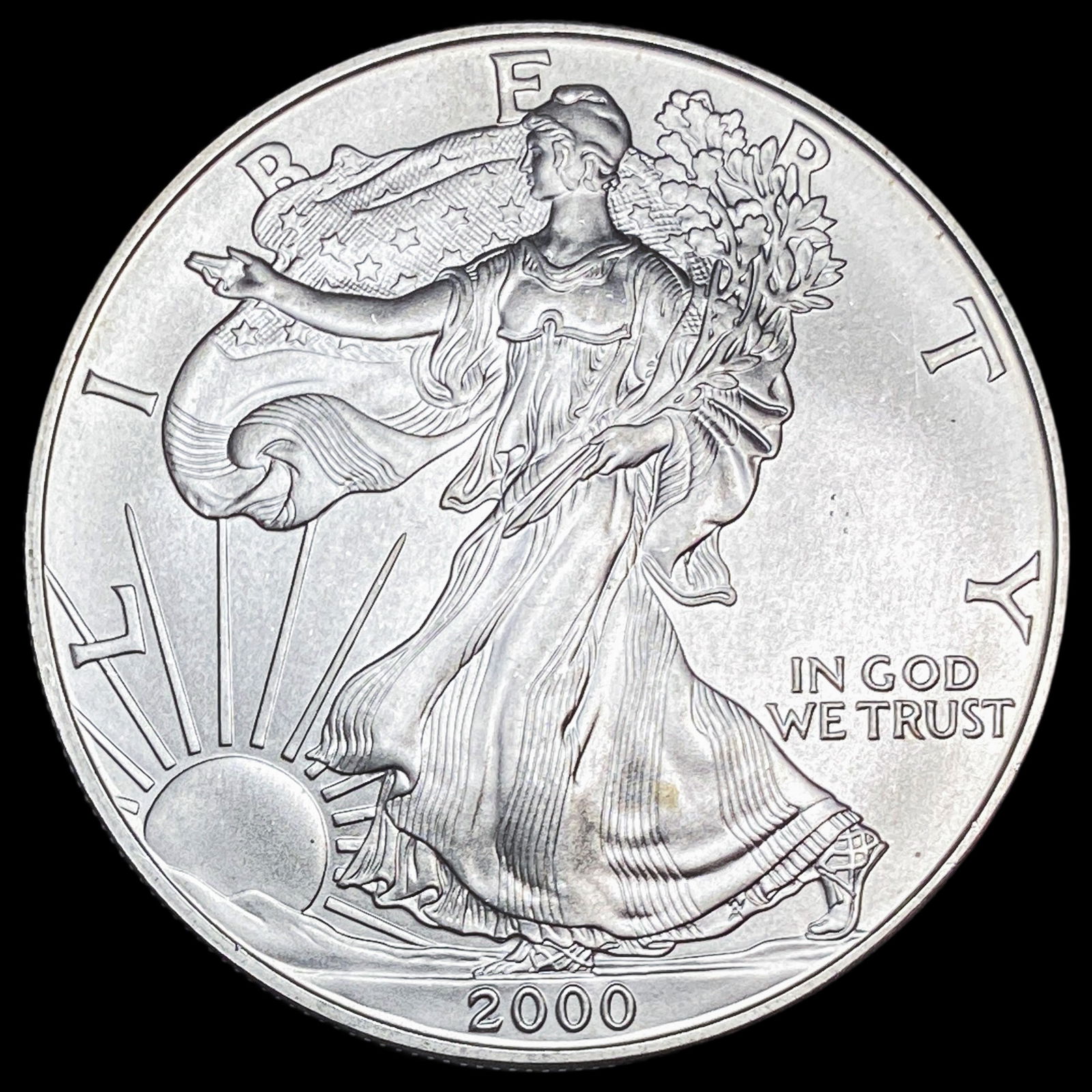 2000 1 oz Silver American Eagle $1 GEM BU (1 of 2)
