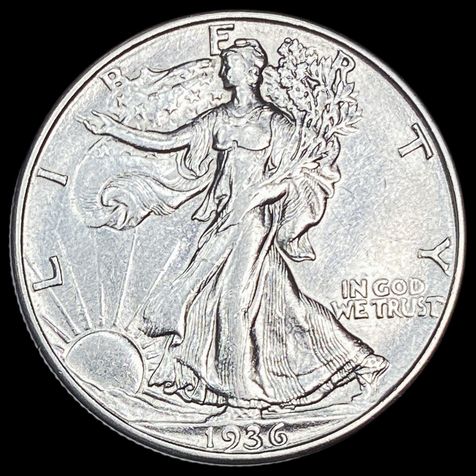 1936-D Silver Half Dollar Walking Liberty CHOICE AU: 1936-D Silver Half Dollar Walking Liberty CHOICE AU