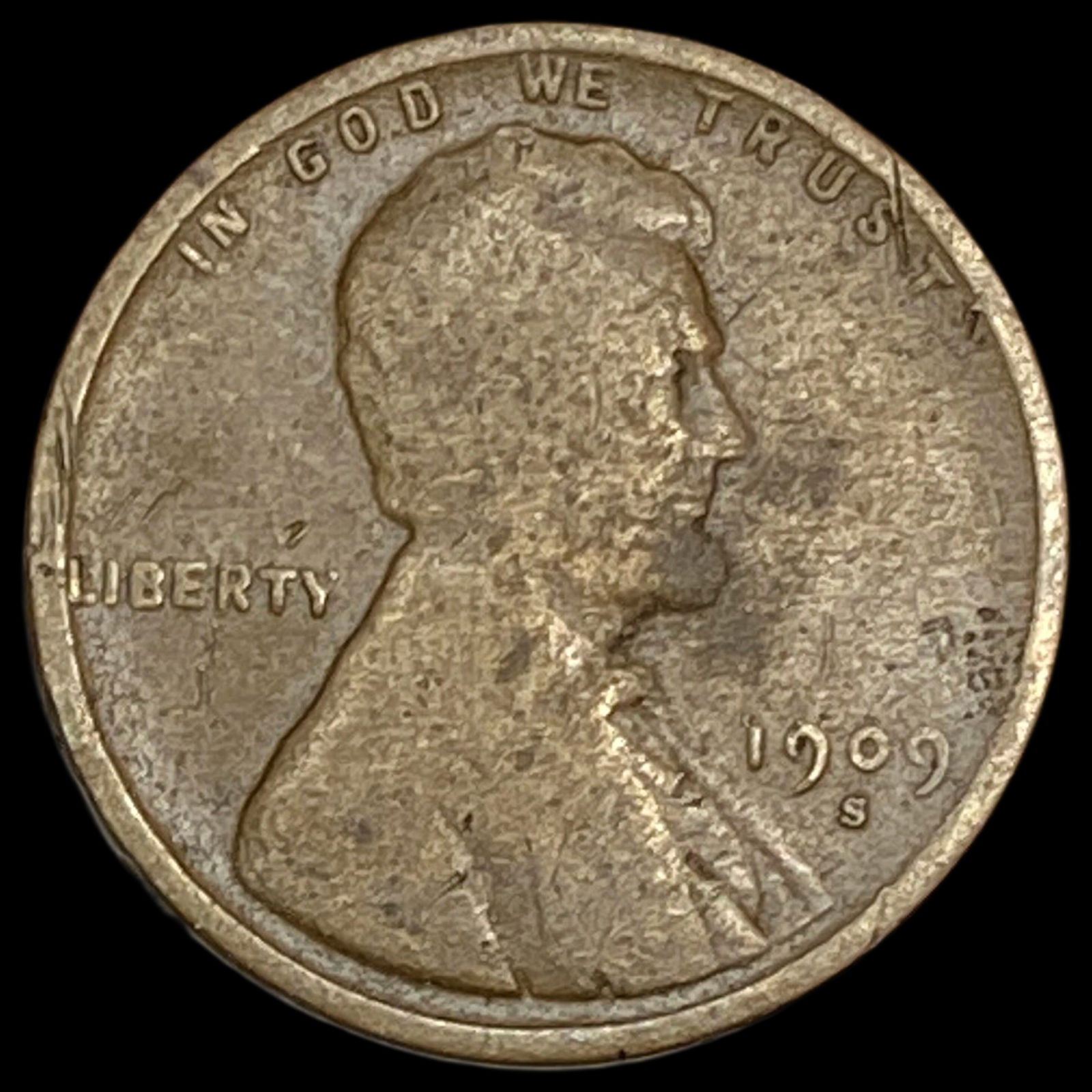 1909-S Lincoln Wheat Cent NICELY CIRCULATED (1 of 2)