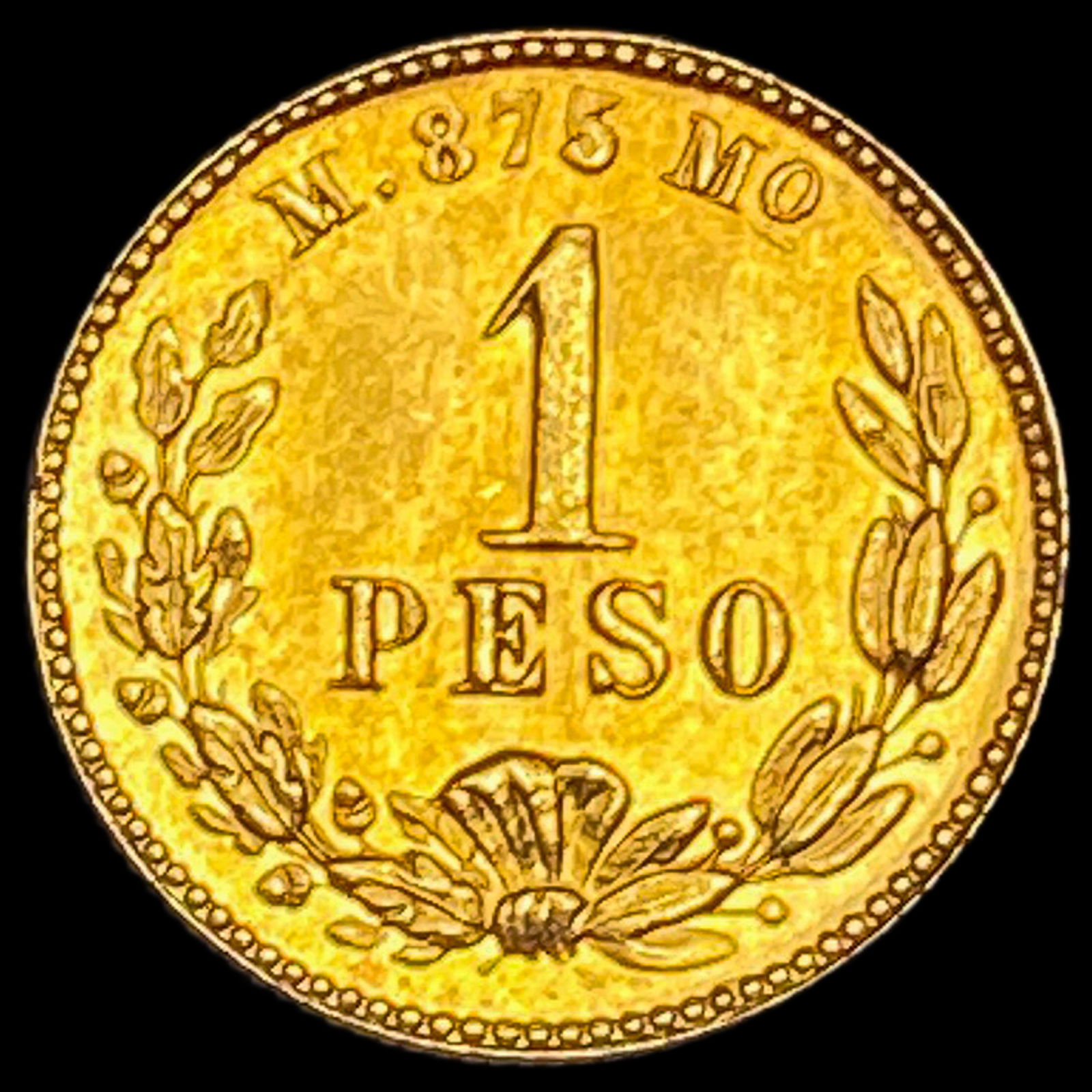 1904 .0476oz Gold 1 Peso Mexico UNCIRCULATED (1 of 2)