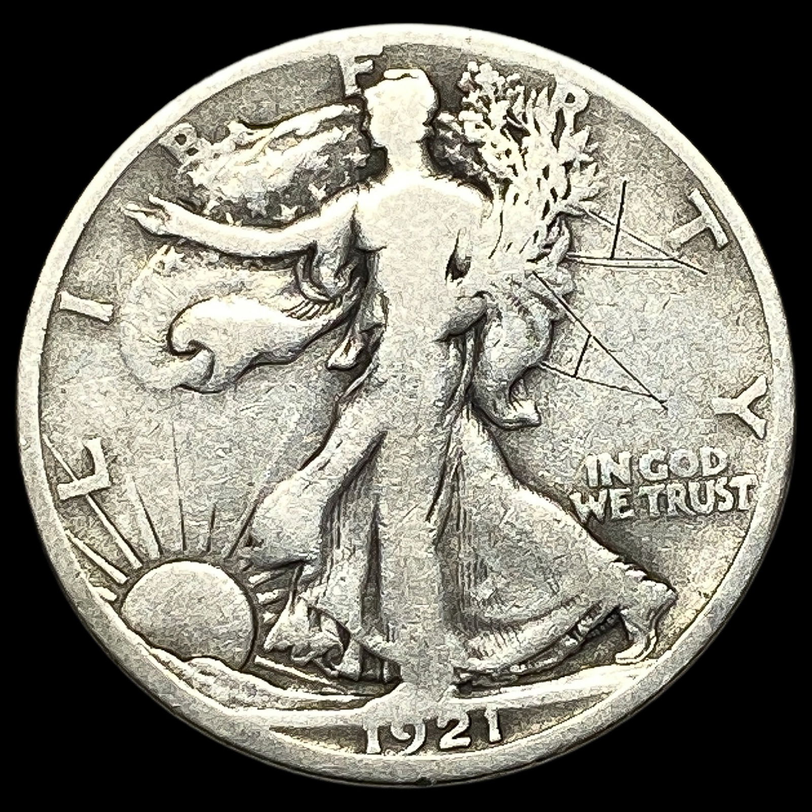1921-S Silver Half Dollar Walking Liberty HIGH GRADE (1 of 2)