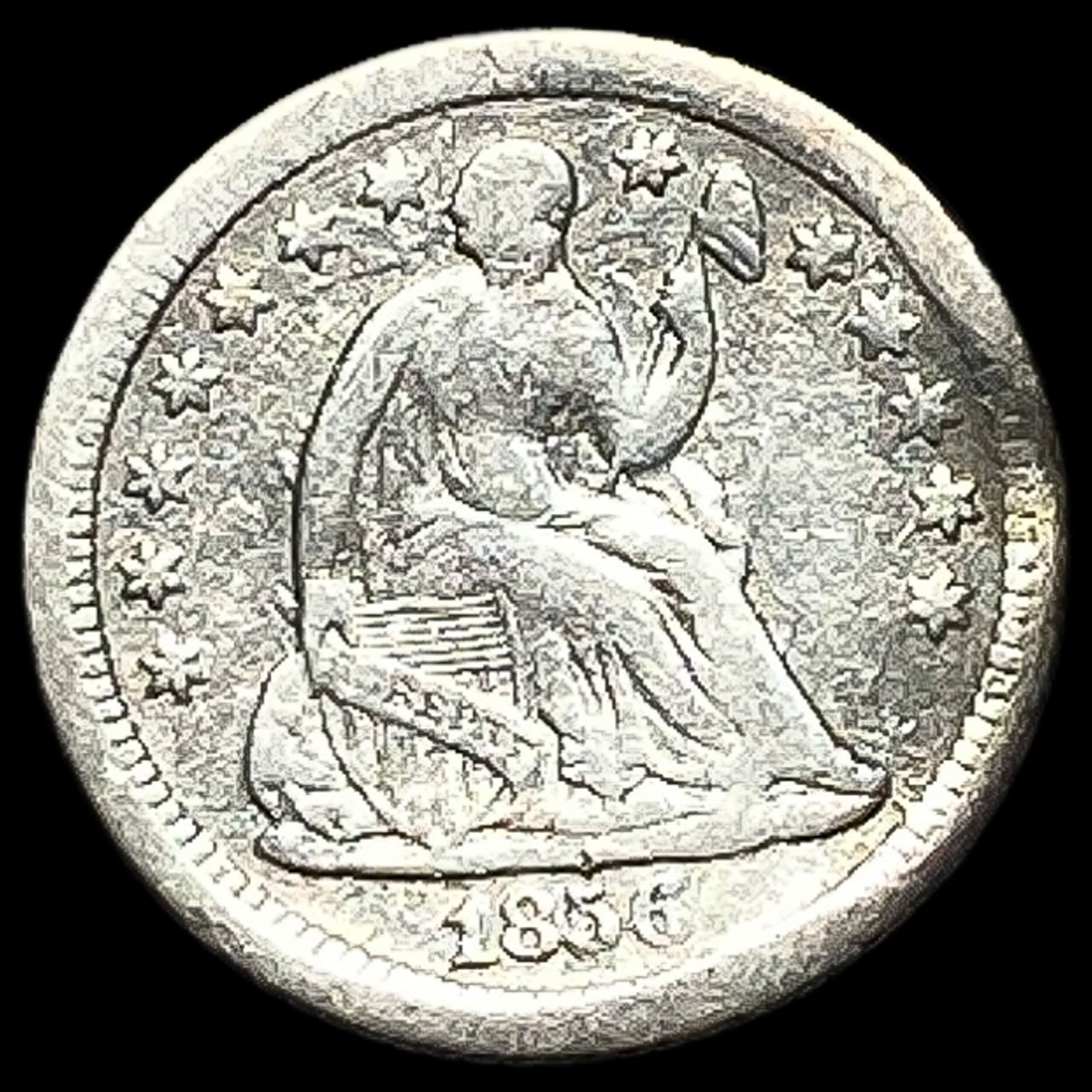 1856-O Silver Half Dime LIGHTLY CIRCULATED (1 of 2)