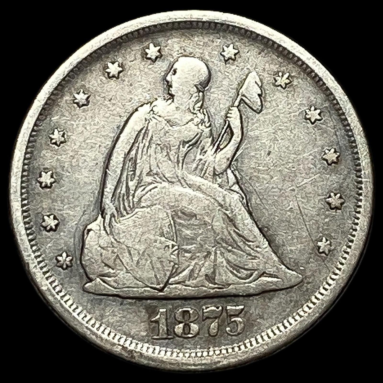 1875 Seated Liberty Twenty Cents LIGHTLY CIRCULATED (1 of 2)