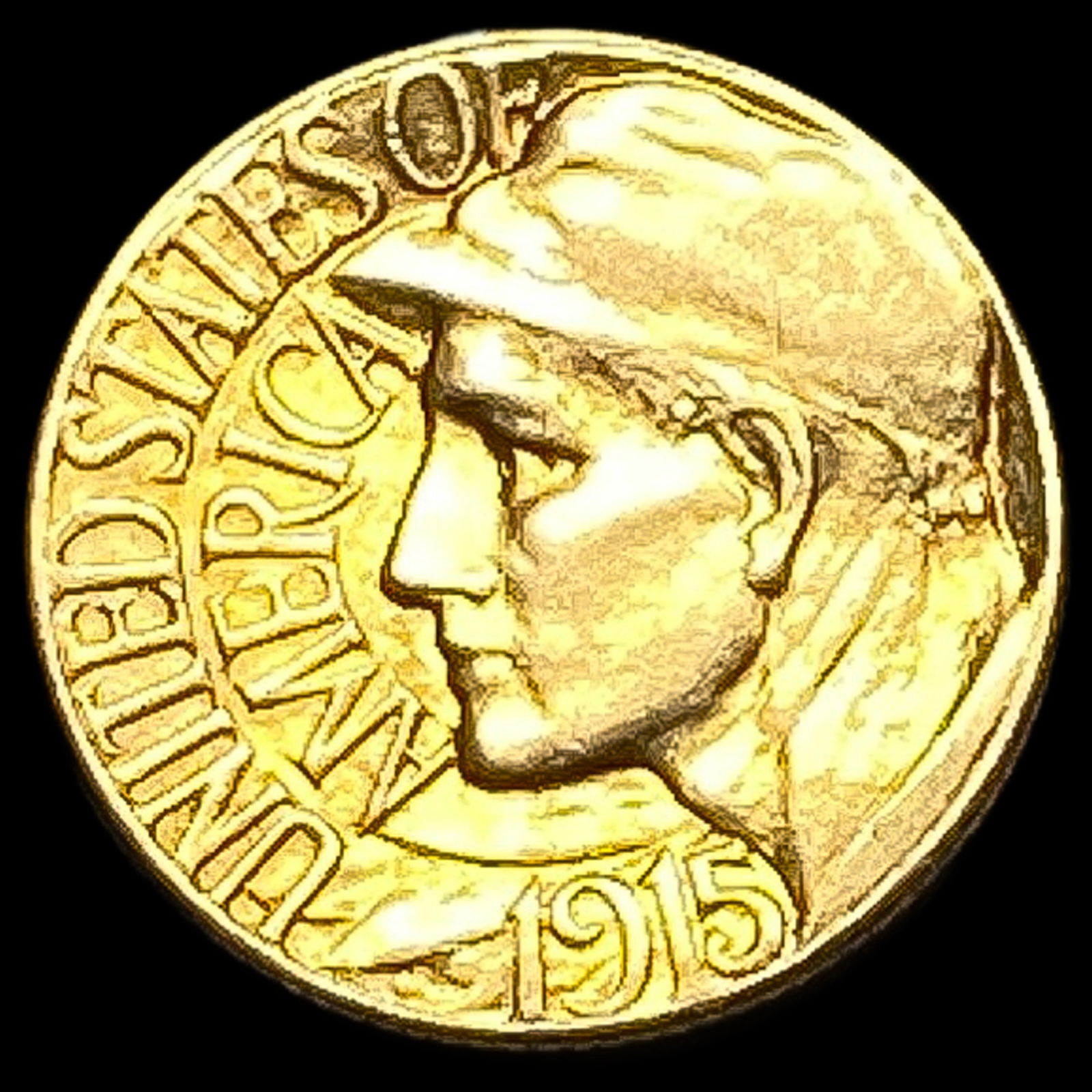 1915-S Gold $1 Panama-Pacific Exposition CHOICE AU (1 of 2)