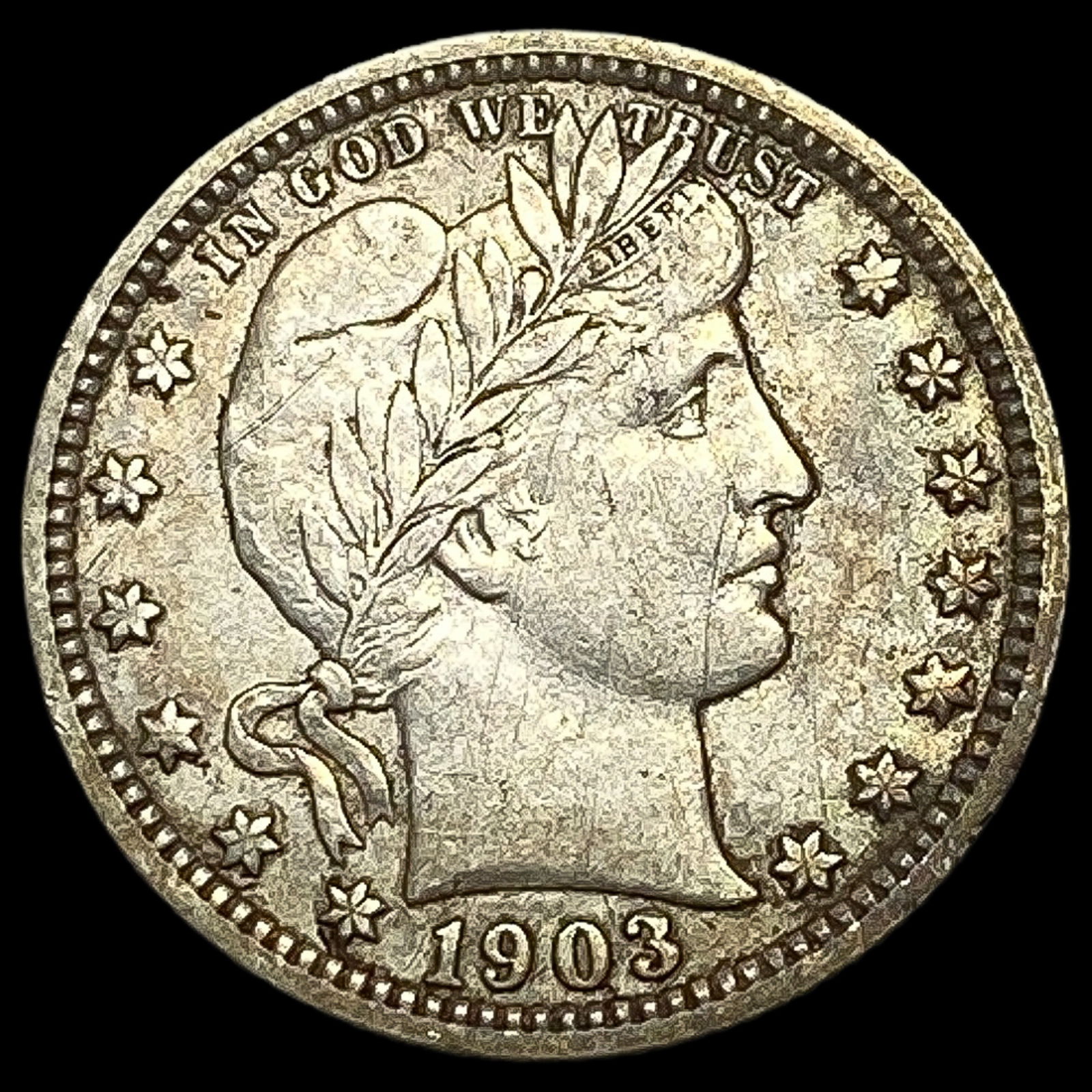 1903 Barber Silver Quarter NEARLY UNCIRCULATED (1 of 2)