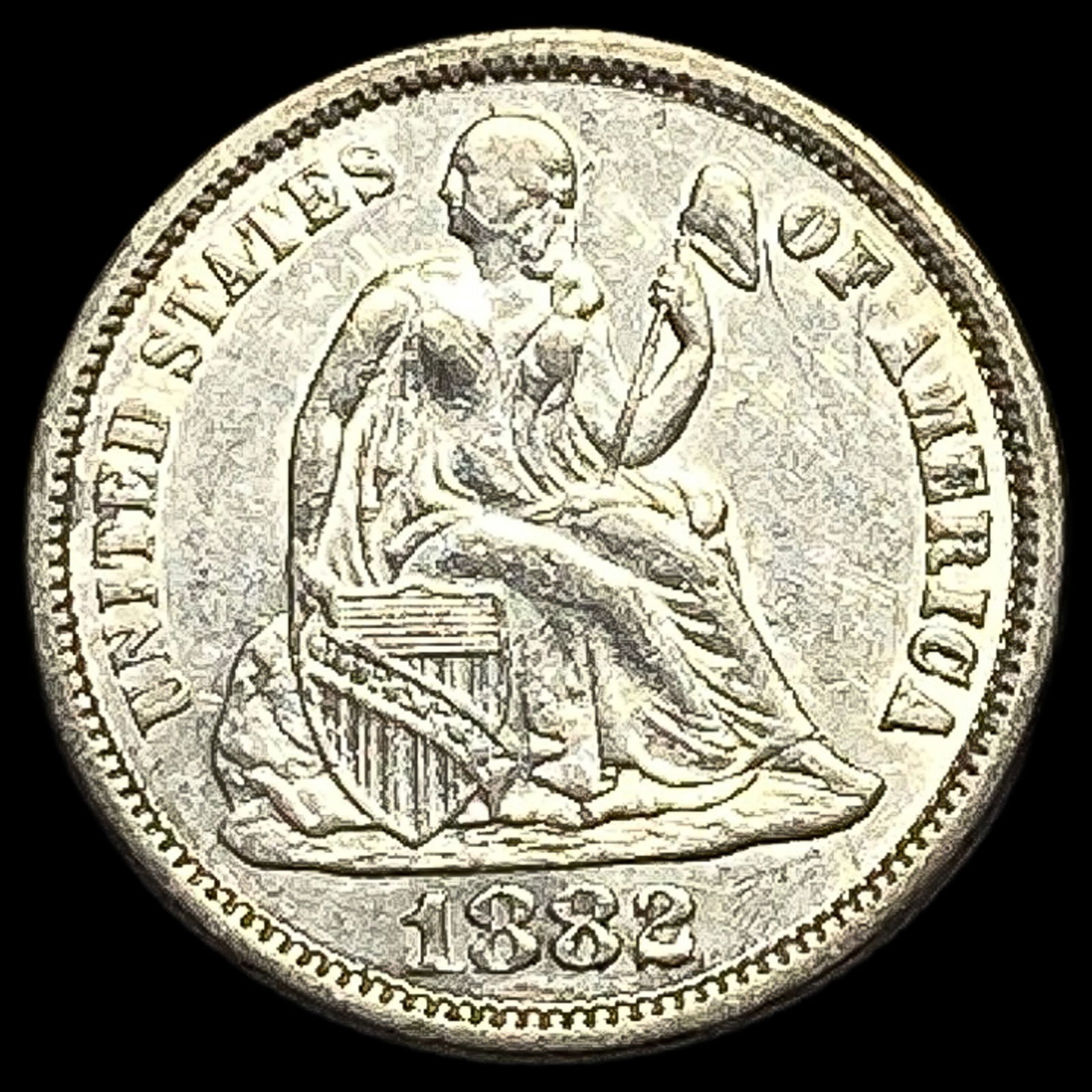 1882 Seated Liberty Dime UNCIRCULATED (1 of 2)