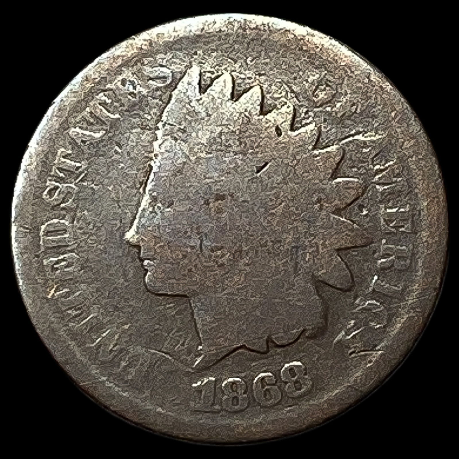 1868 Indian Head Cent NICELY CIRCULATED (1 of 2)