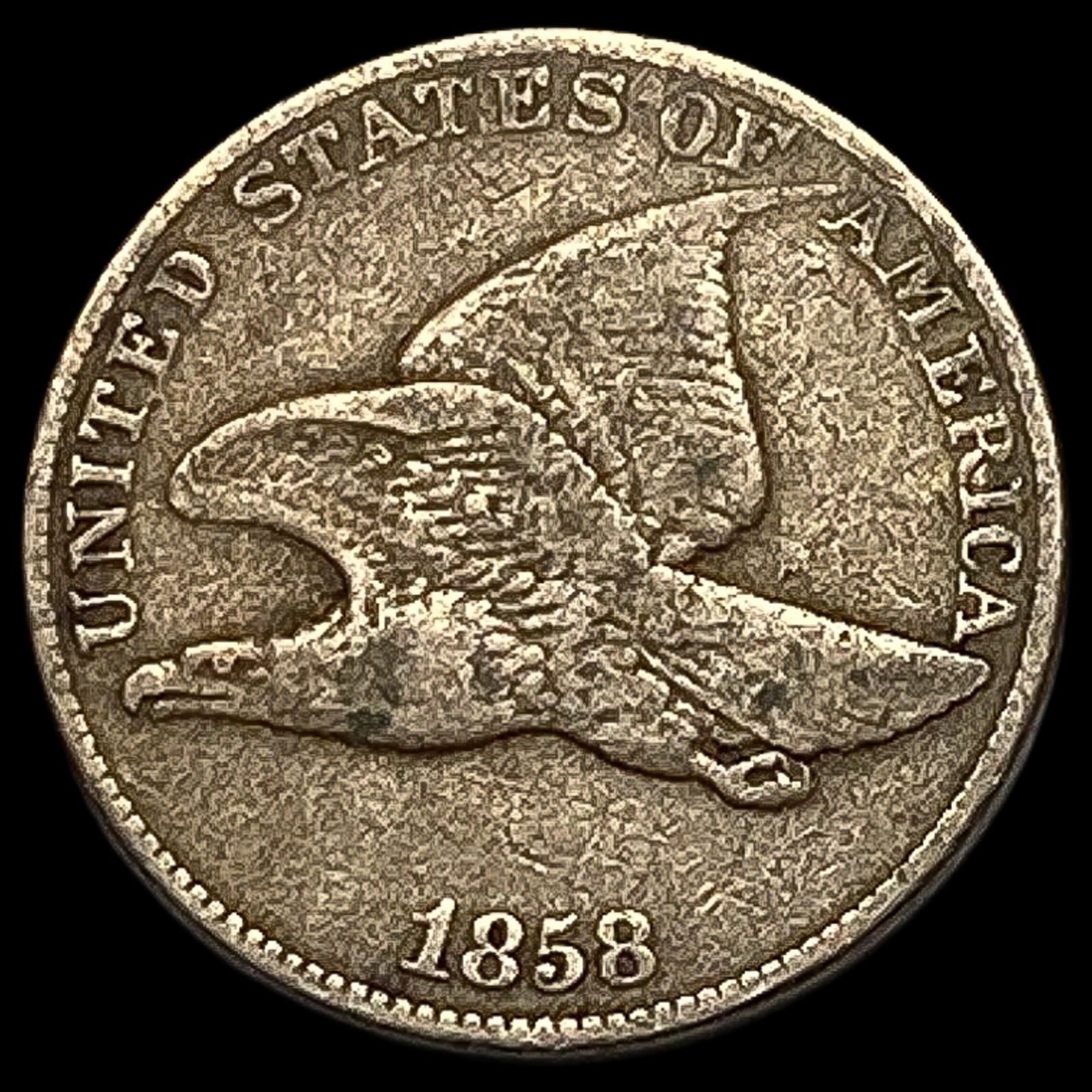 1858 Copper-Nickel Flying Eagle Cent LIGHTLY CIRCULATED (1 of 2)