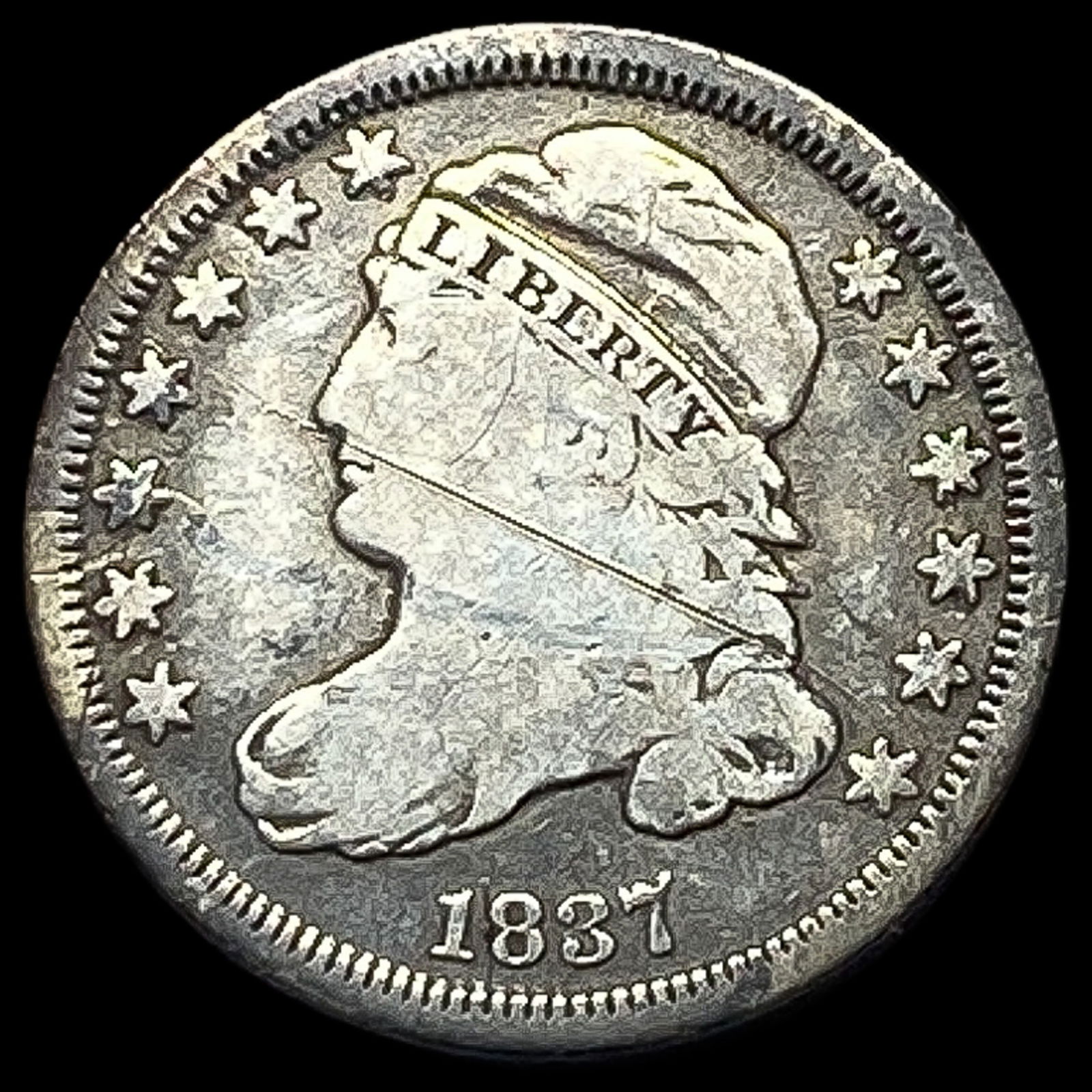 1837 Capped Bust Dime NICELY CIRCULATED (1 of 2)