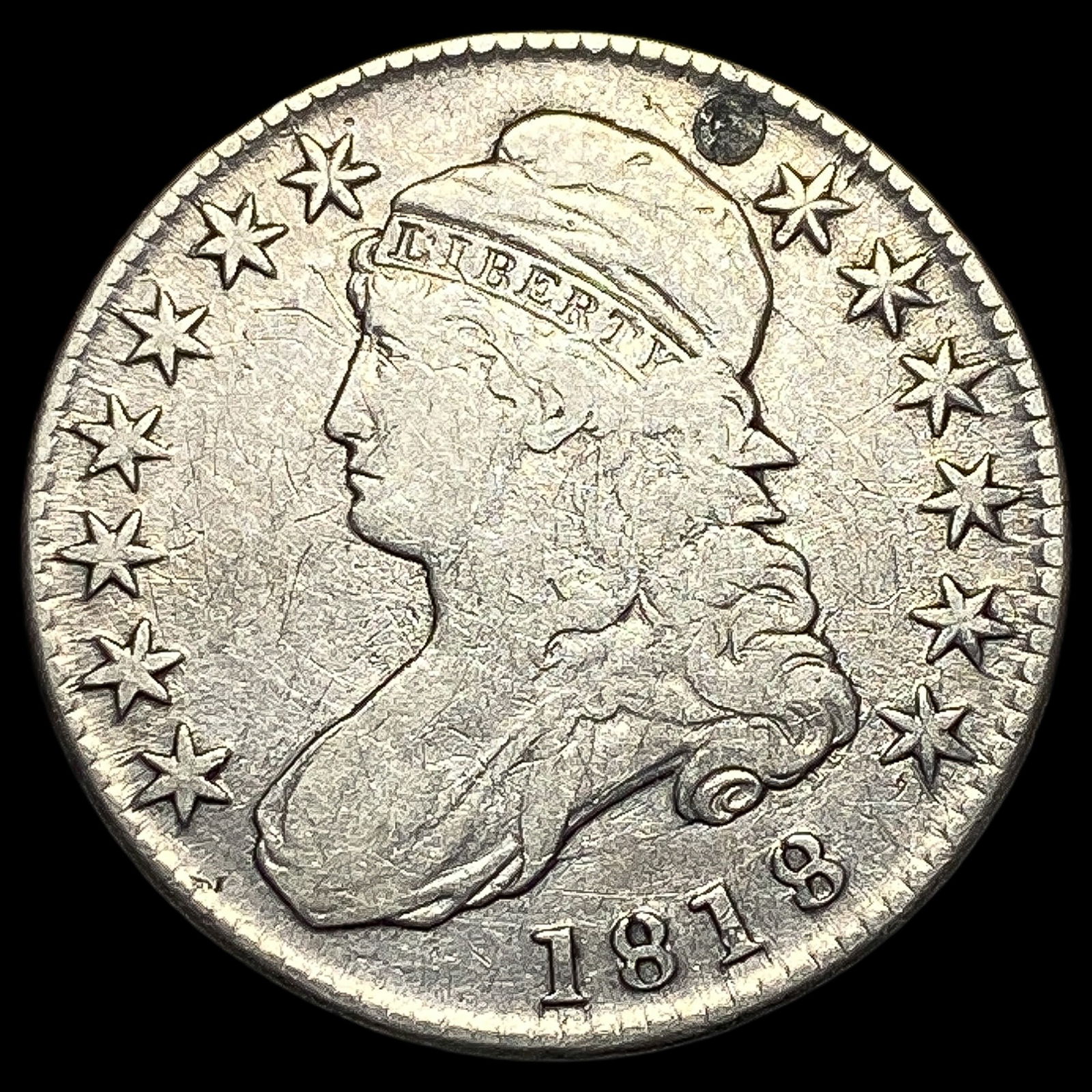 1818 Capped Bust Silver Half Dollar LIGHTLY CIRCULATED (1 of 2)