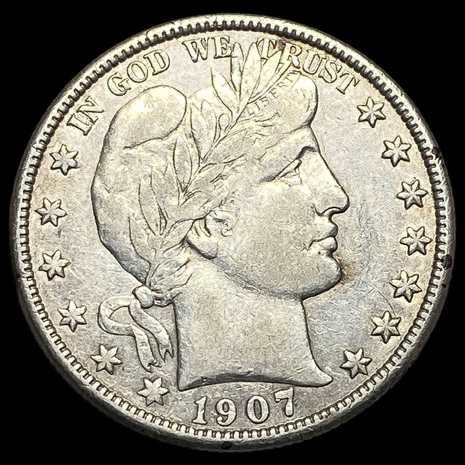 1907-O Silver Barber Half Dollar NEARLY UNCIRCULATED (1 of 2)