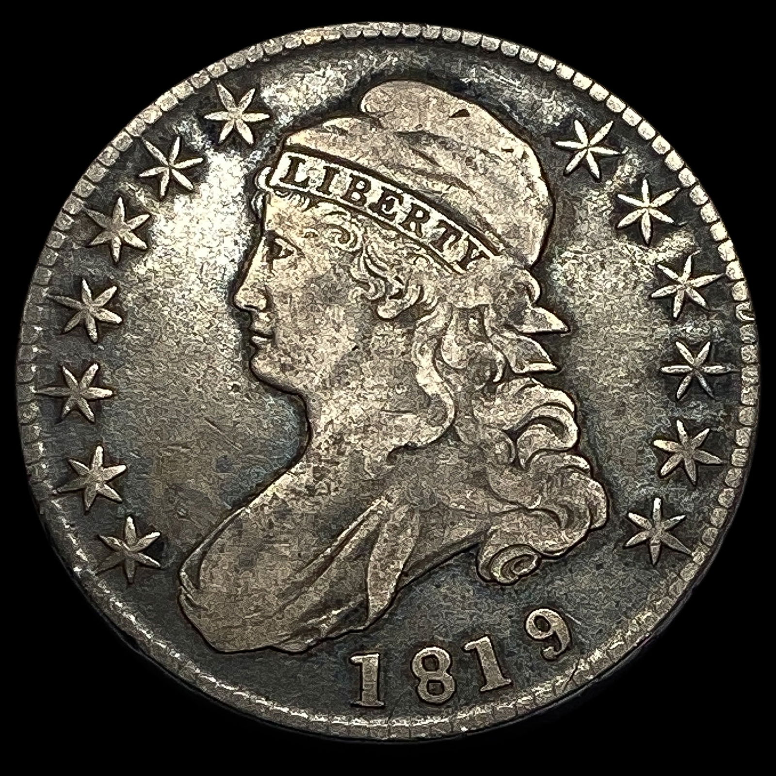 1819 Capped Bust Half Dollar ABOUT UNCIRCULATED (1 of 2)