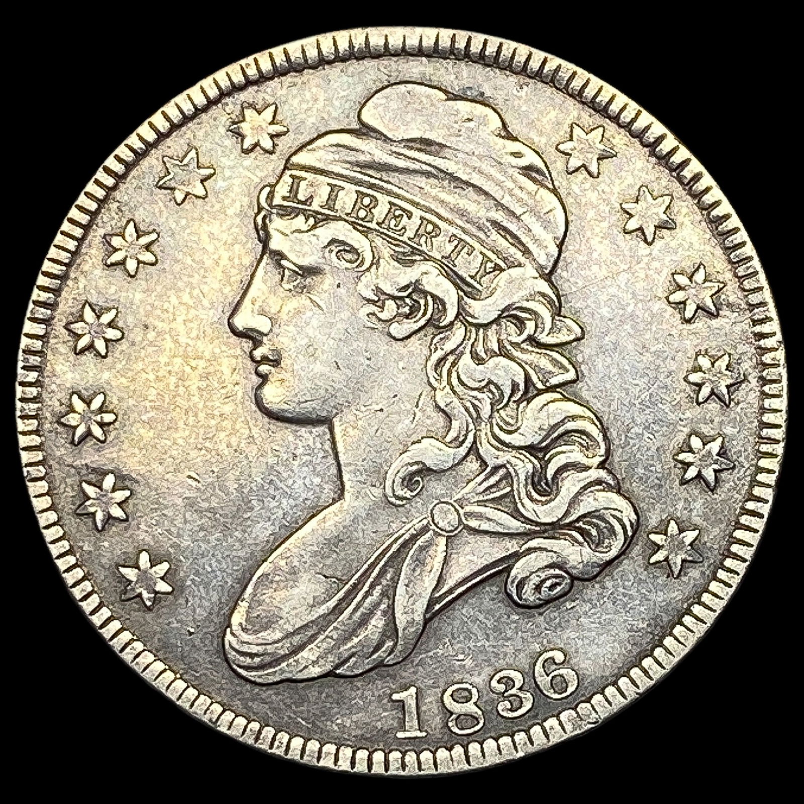 1836 Capped Bust Half Dollar NEARLY UNCIRCULATED (1 of 2)