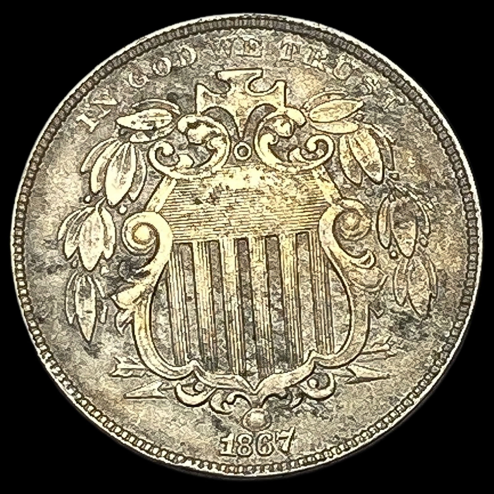 1867 Shield Nickel HIGH GRADE (1 of 2)