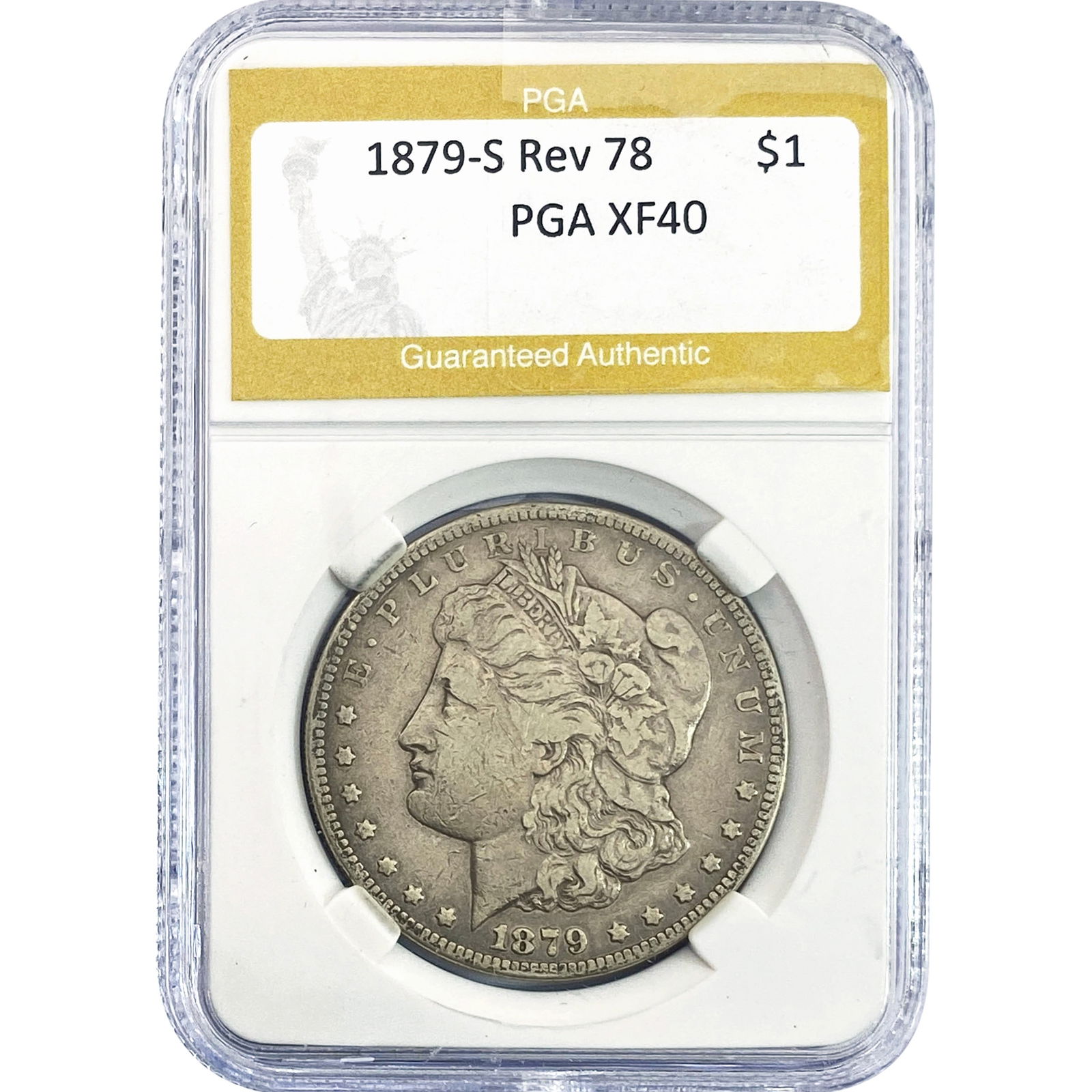 1879-S Rev 78 Morgan Silver Dollar PGA XF40 (1 of 2)