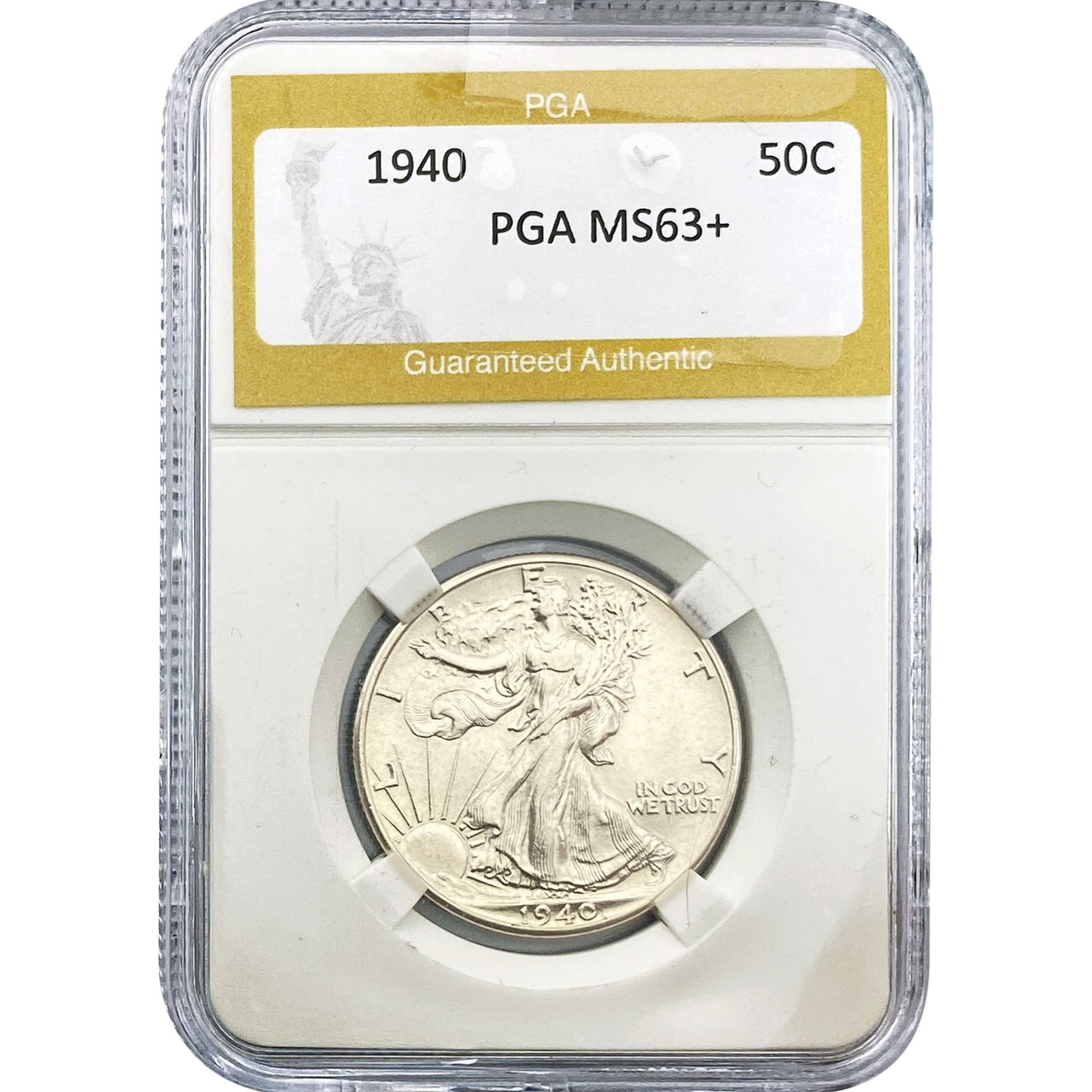 1940 Walking Liberty Half Dollar PGA MS63+ (1 of 2)