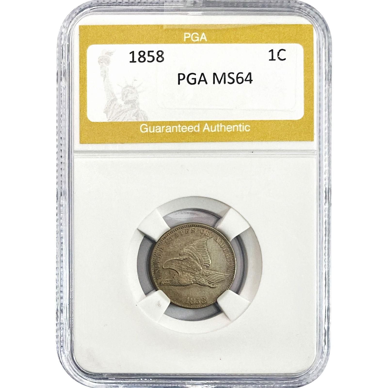 1858 Flying Eagle Cent PGA MS64 (1 of 2)