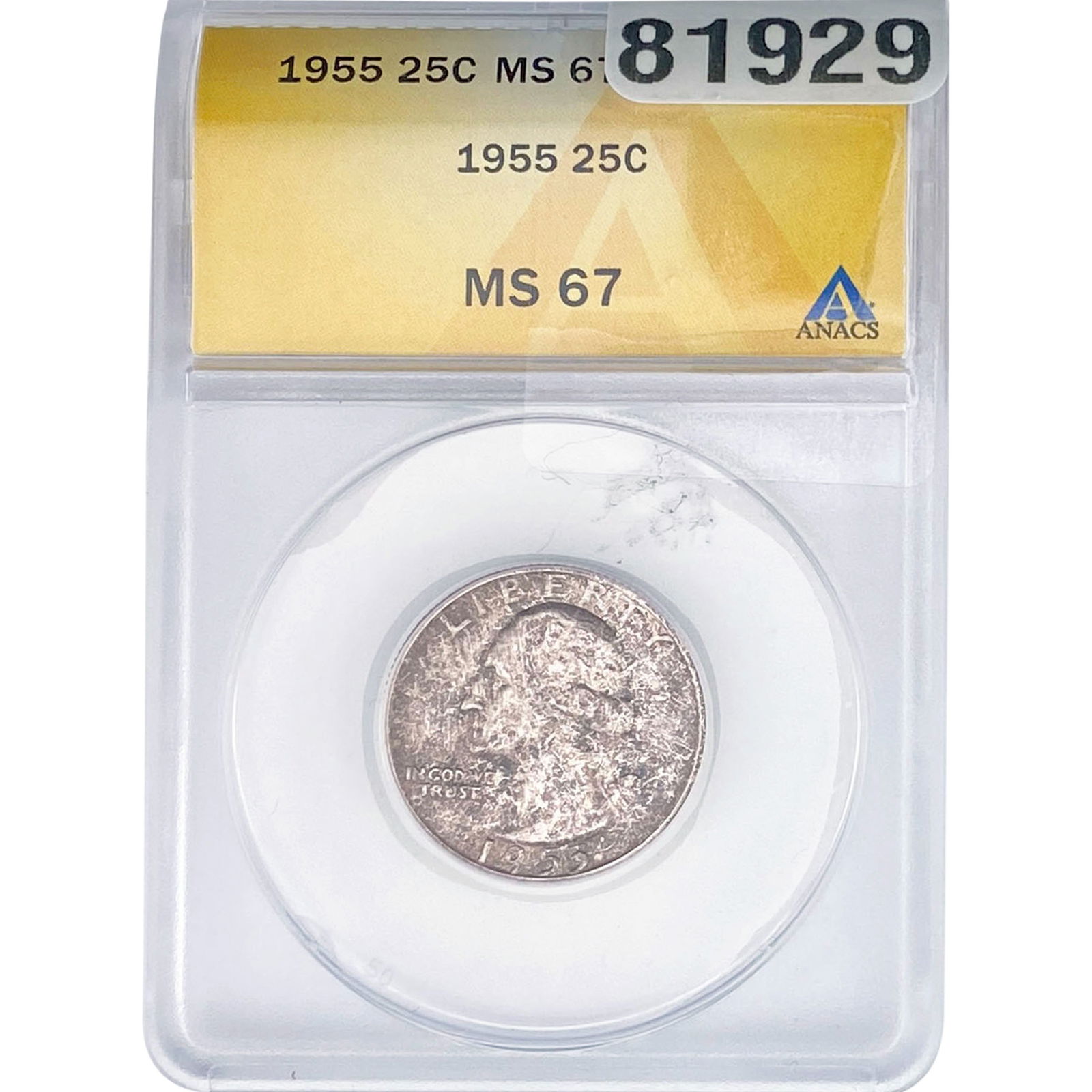 1955 Washington Silver Quarter ANACS MS67 (1 of 2)