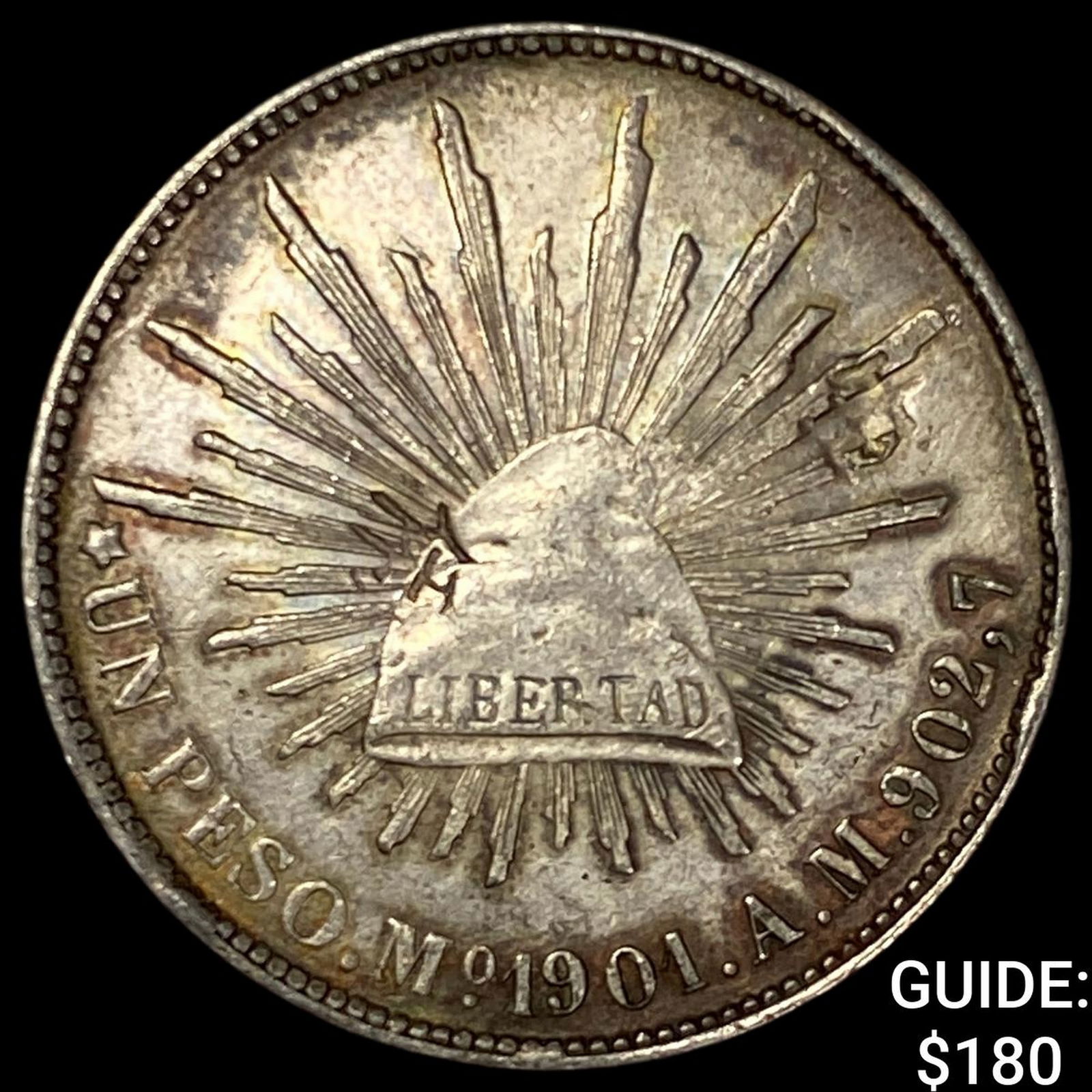 1904 Mexico Silver 1 Peso NEARLY UNCIRCULATED (1 of 2)