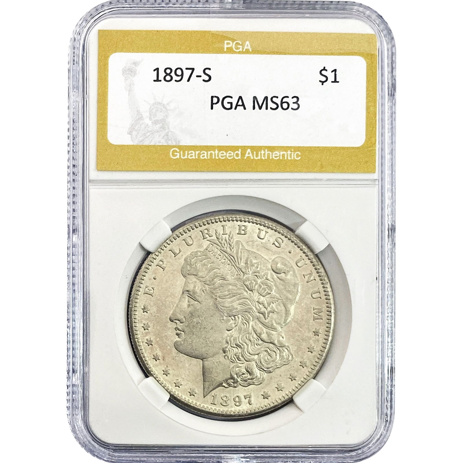 1897-S Morgan Silver Dollar PGA MS63 (1 of 2)