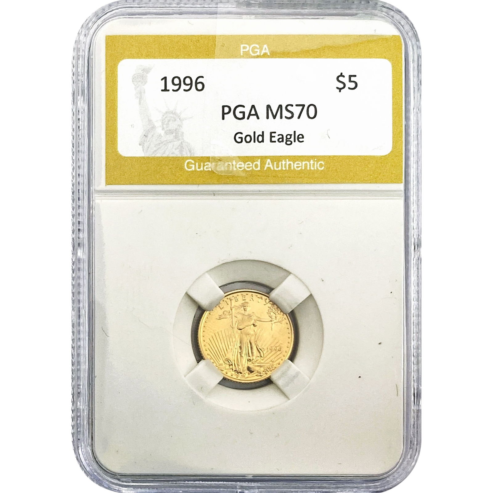 1996 1/10oz $5 Gold Eagle PGA MS70 (1 of 2)
