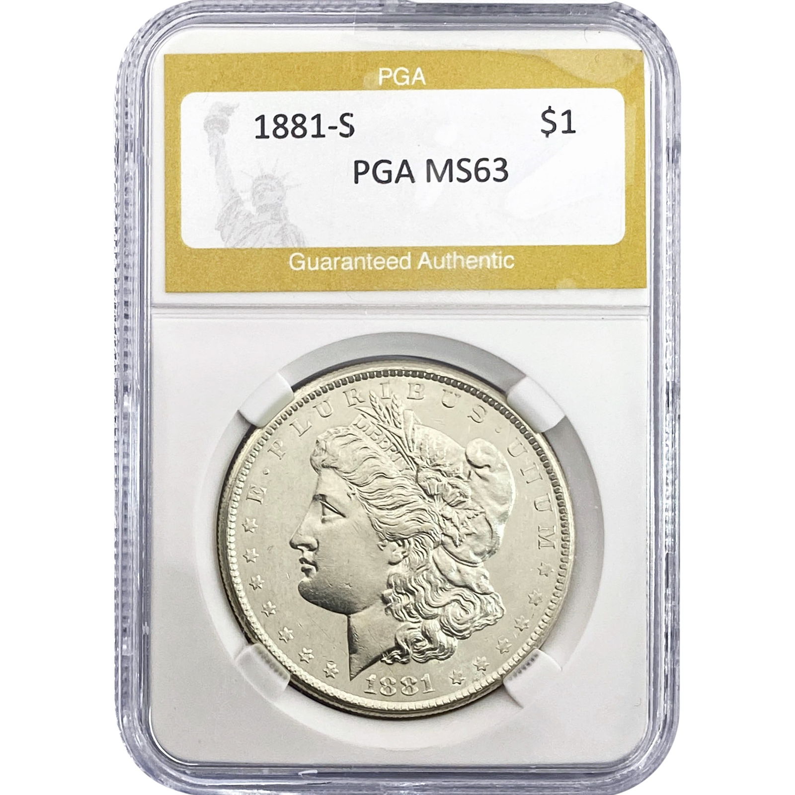1881-S Morgan Silver Dollar PGA MS63 (1 of 2)