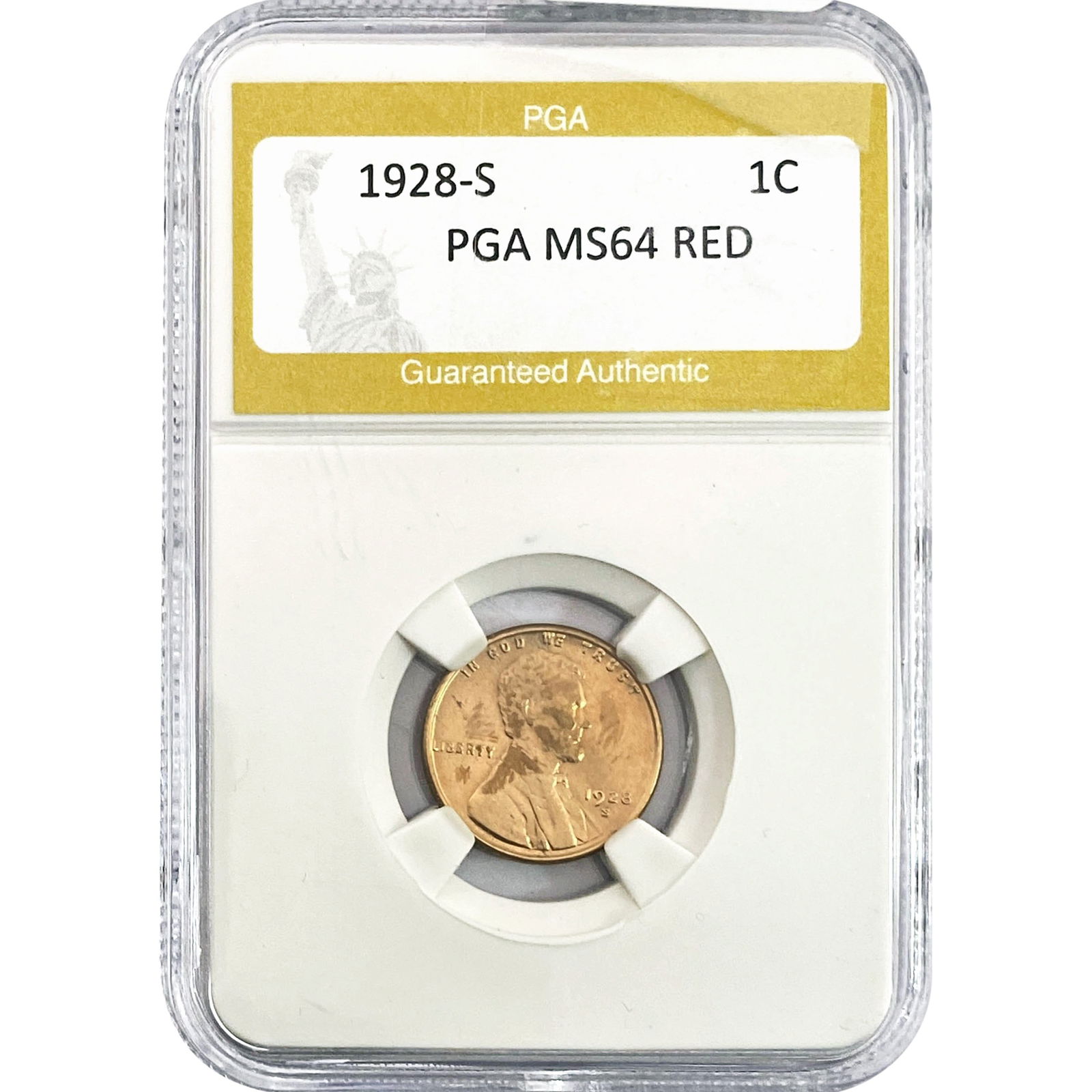 1928-S Wheat Cent PGA MS64 RED (1 of 2)
