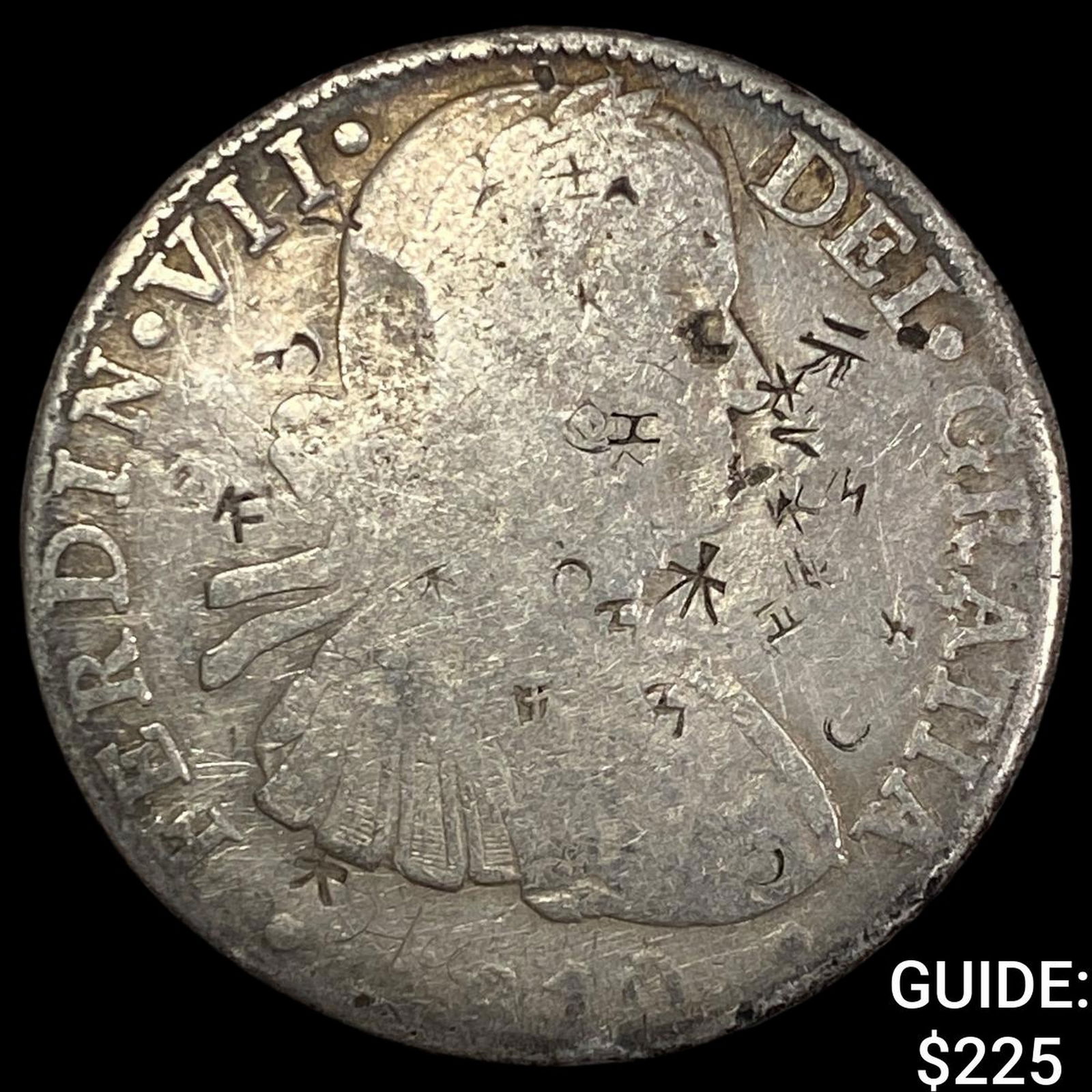 Colonial Spain Silver 8 Reales Chopmarks NEARLY UNCIRCULATED (1 of 2)