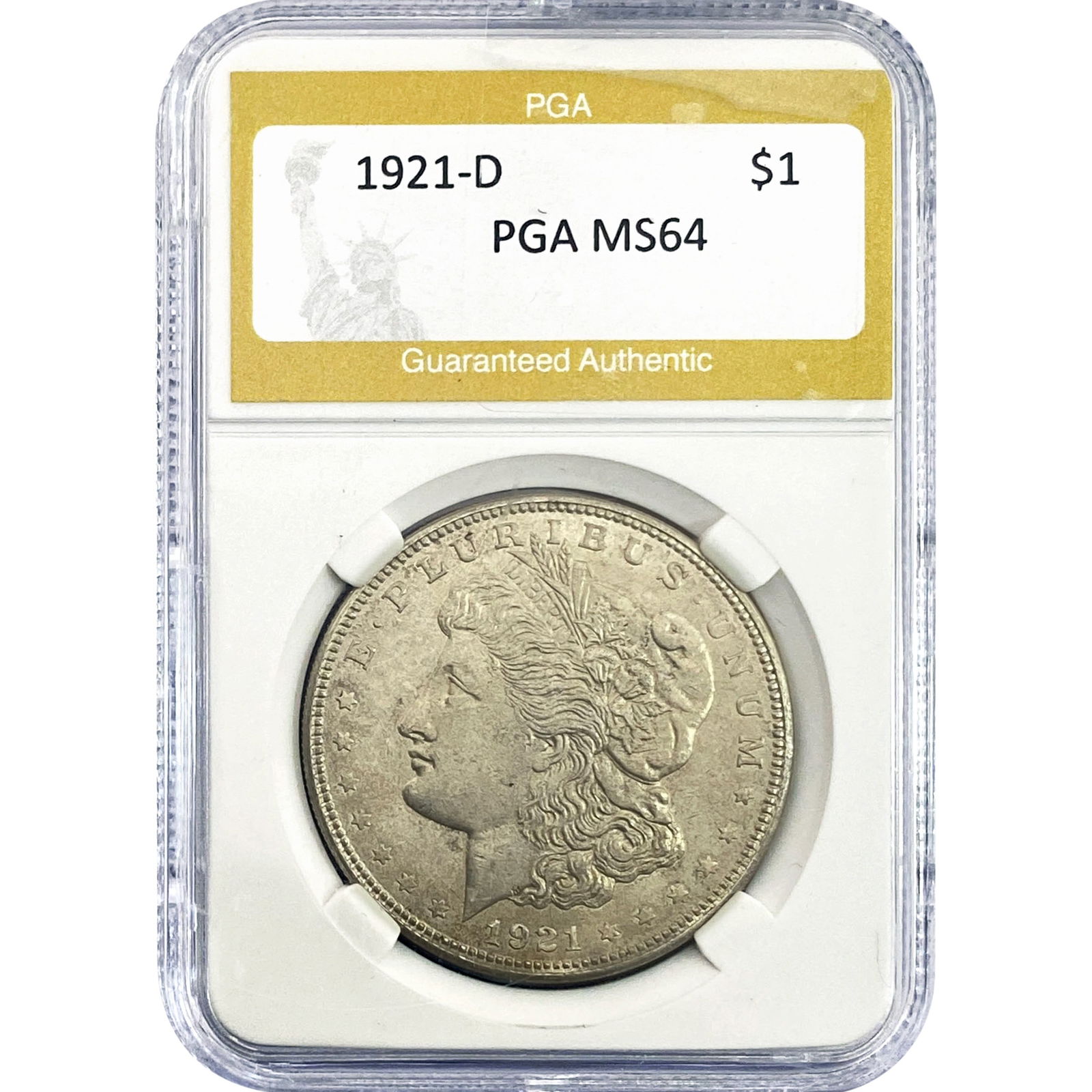 1921-D Morgan Silver Dollar PGA MS64 (1 of 2)