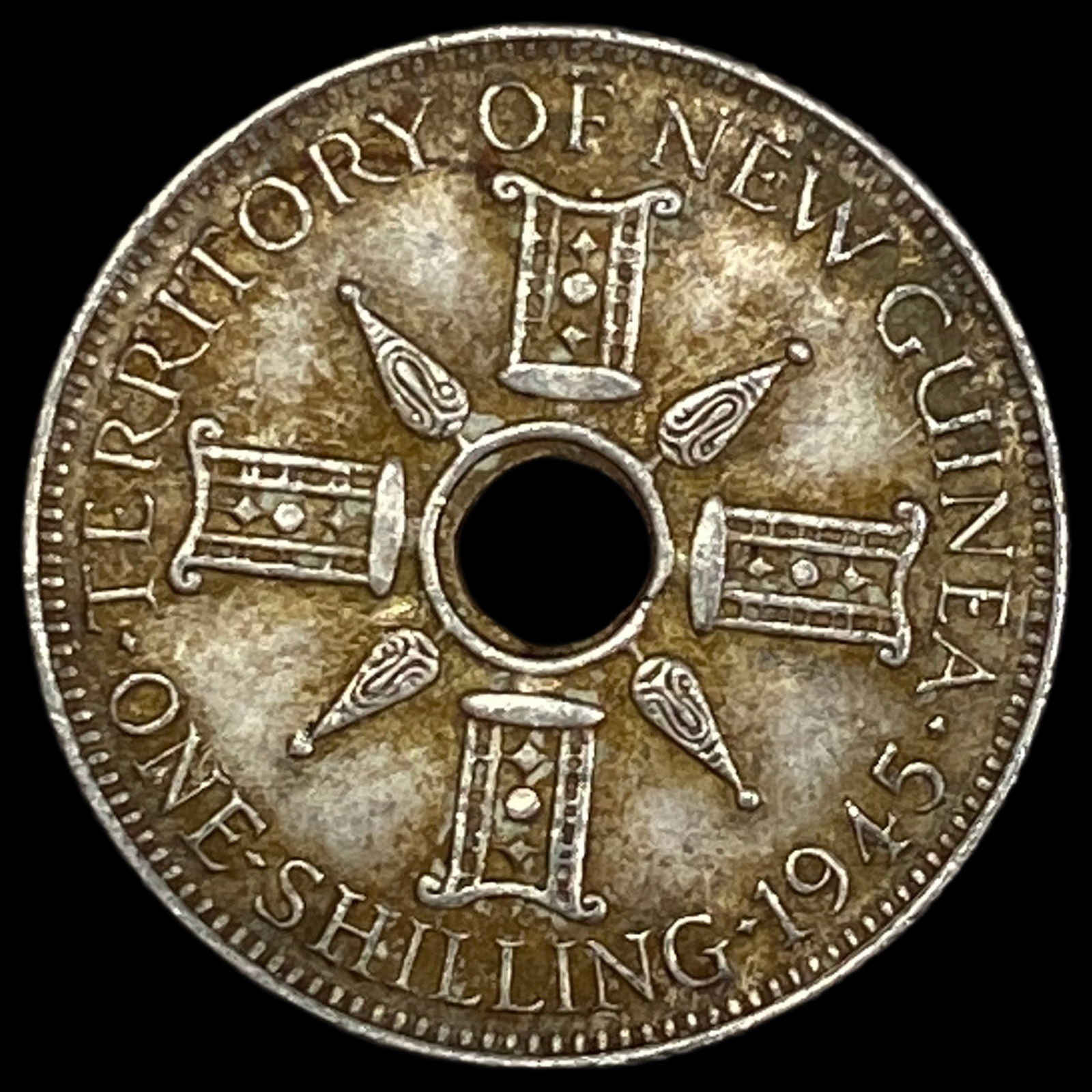 1945 New Guinea Silver 1 Shilling UNCIRCULATED: 1945 New Guinea Silver 1 Shilling UNCIRCULATED