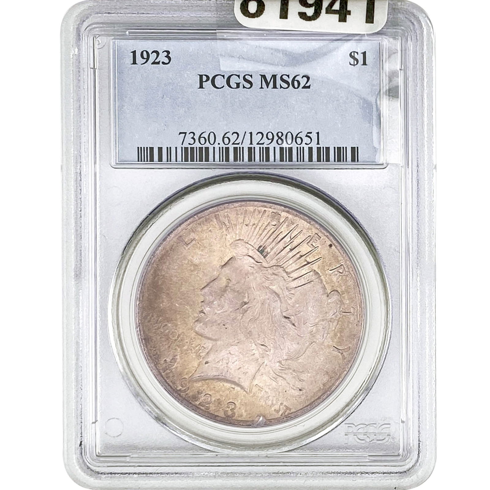 1923 Silver Peace Dollar PCGS MS62 (1 of 2)
