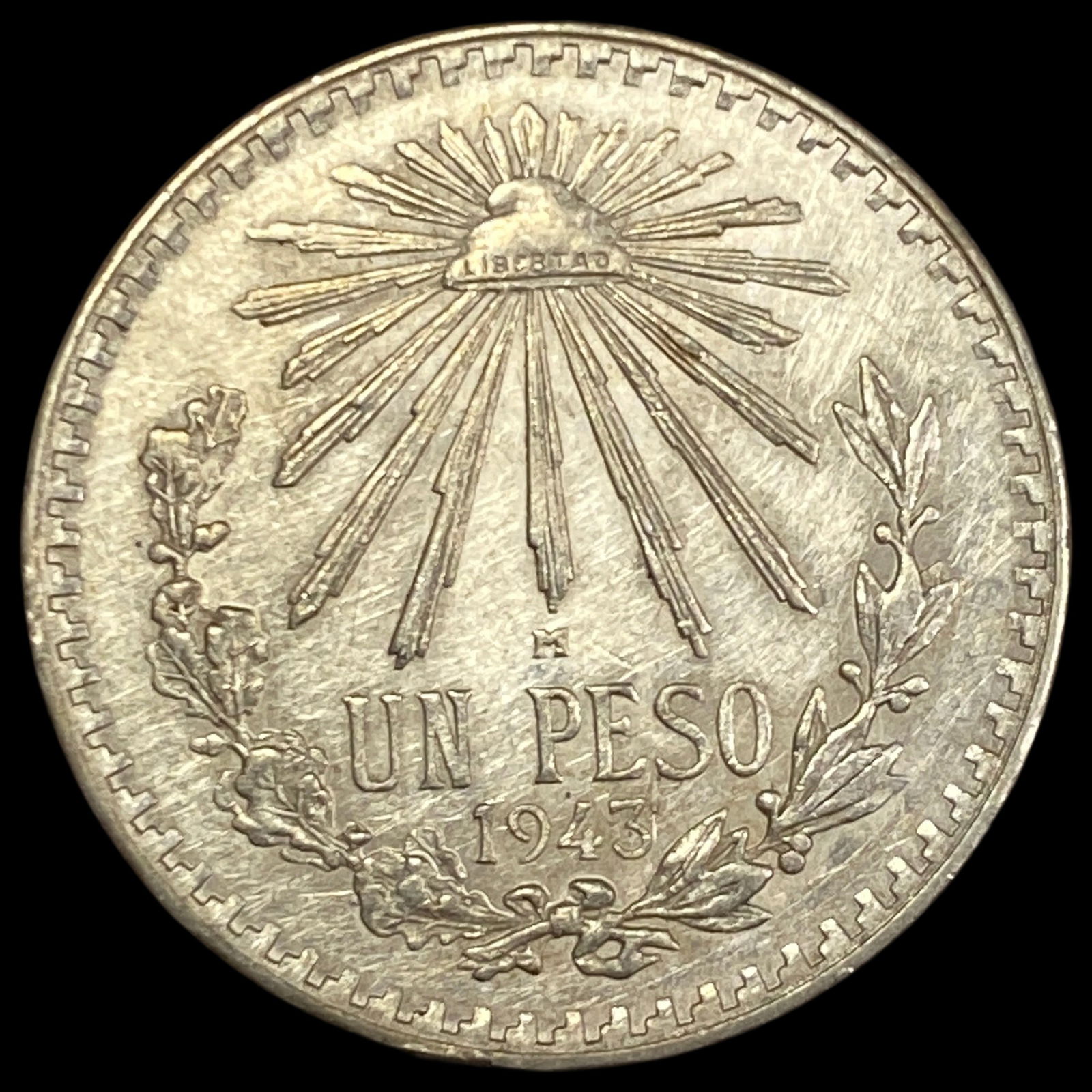 1943 Mexico 1 Peso UNCIRCULATED (1 of 2)