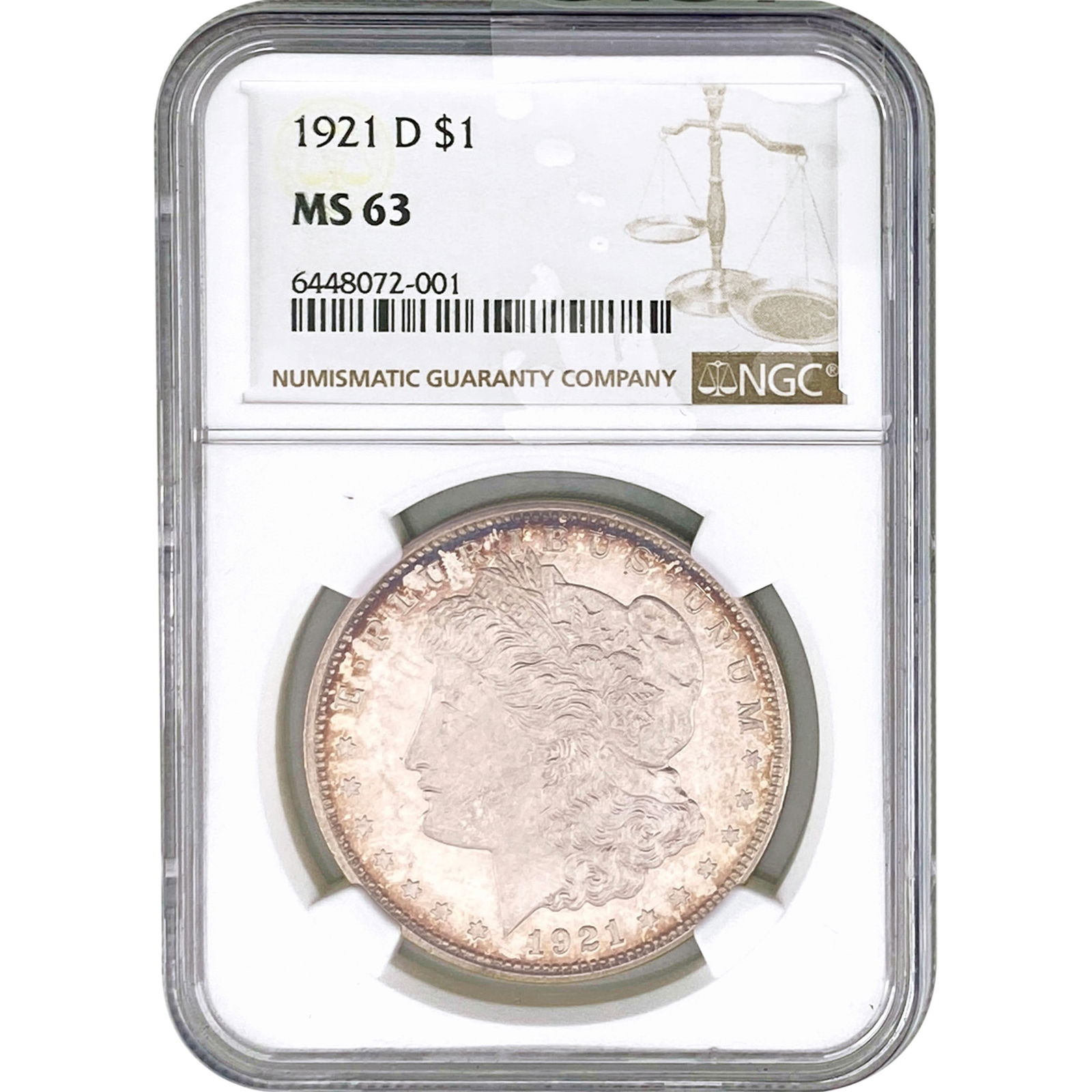 1921-D Morgan Silver Dollar NGC MS63 (1 of 2)