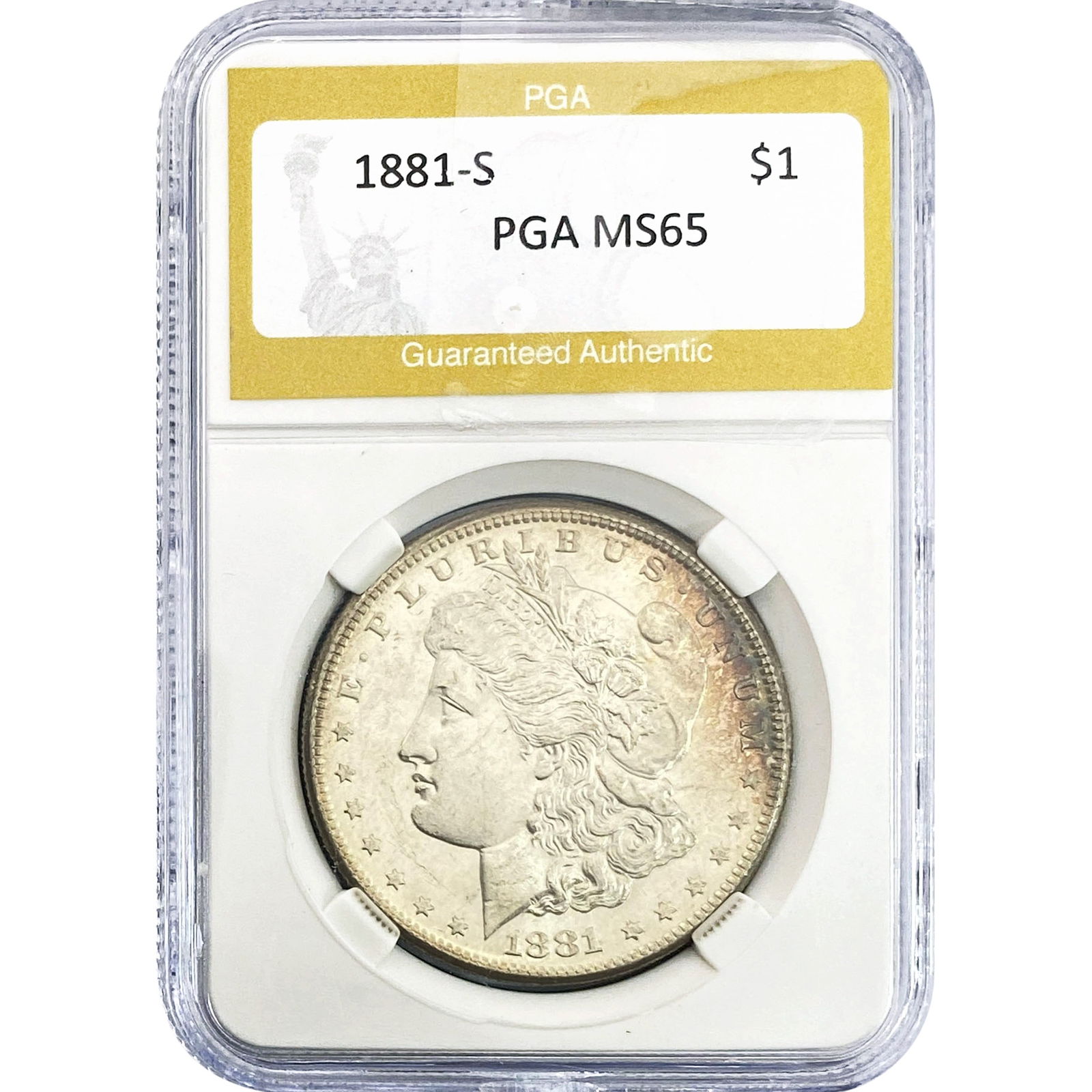 1881-S Morgan Silver Dollar PGA MS65 (1 of 2)