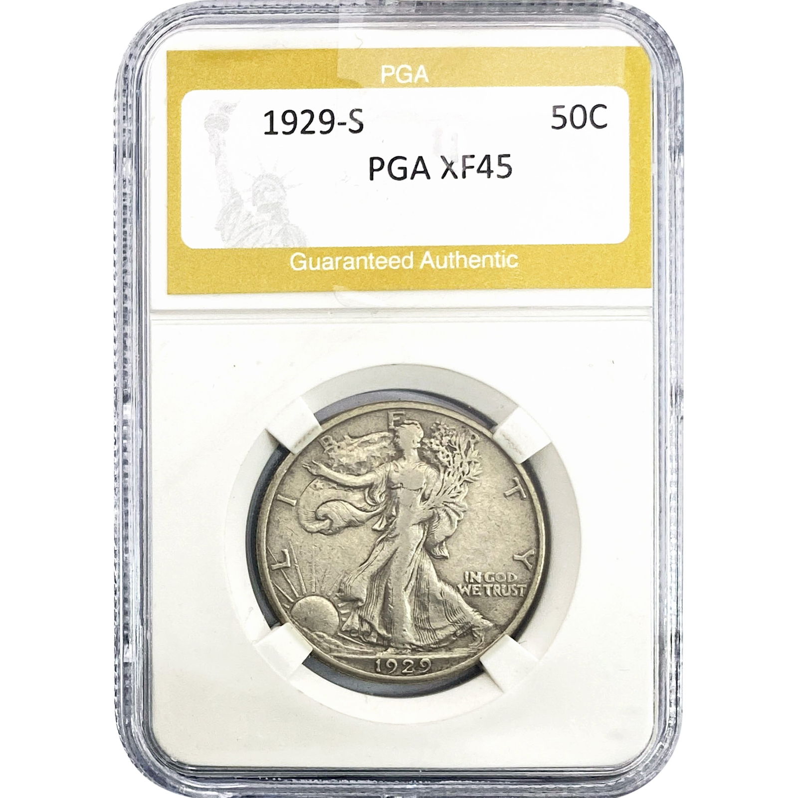 1929-S Walking Liberty Half Dollar PGA XF45 (1 of 2)