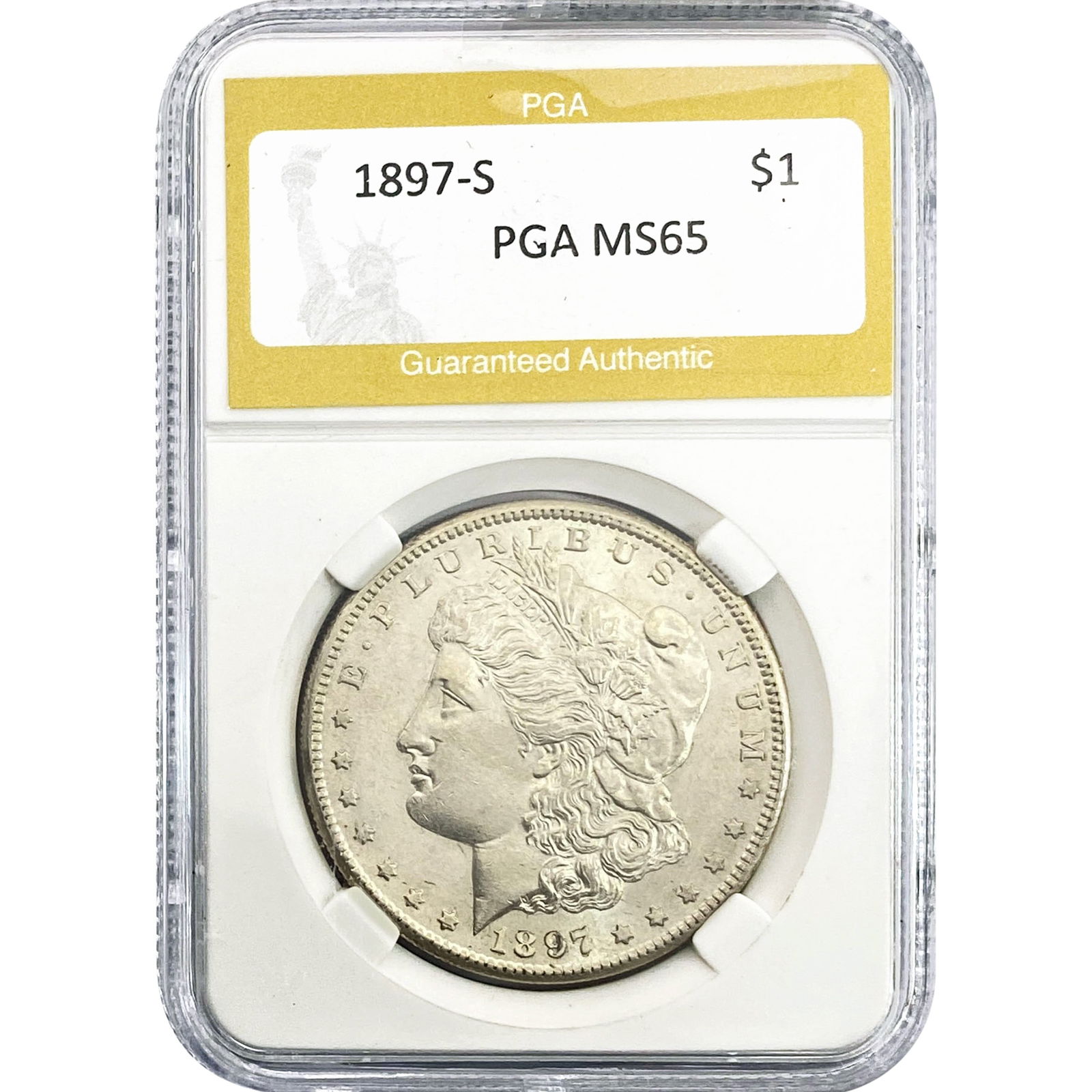 1897-S Morgan Silver Dollar PGA MS65 (1 of 2)