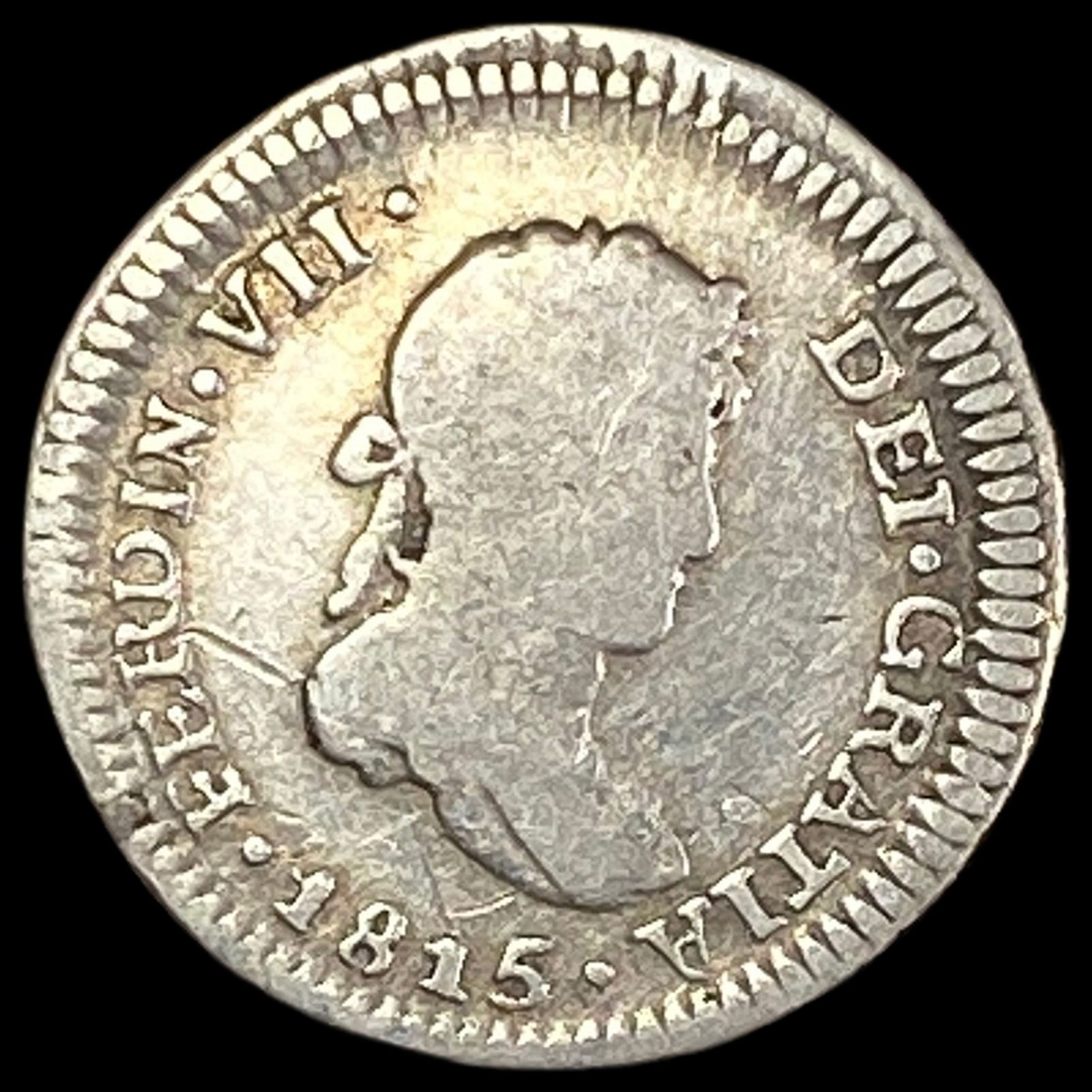 1815 Peru Silver 1/2 Real NEARLY UNCIRCULATED (1 of 2)