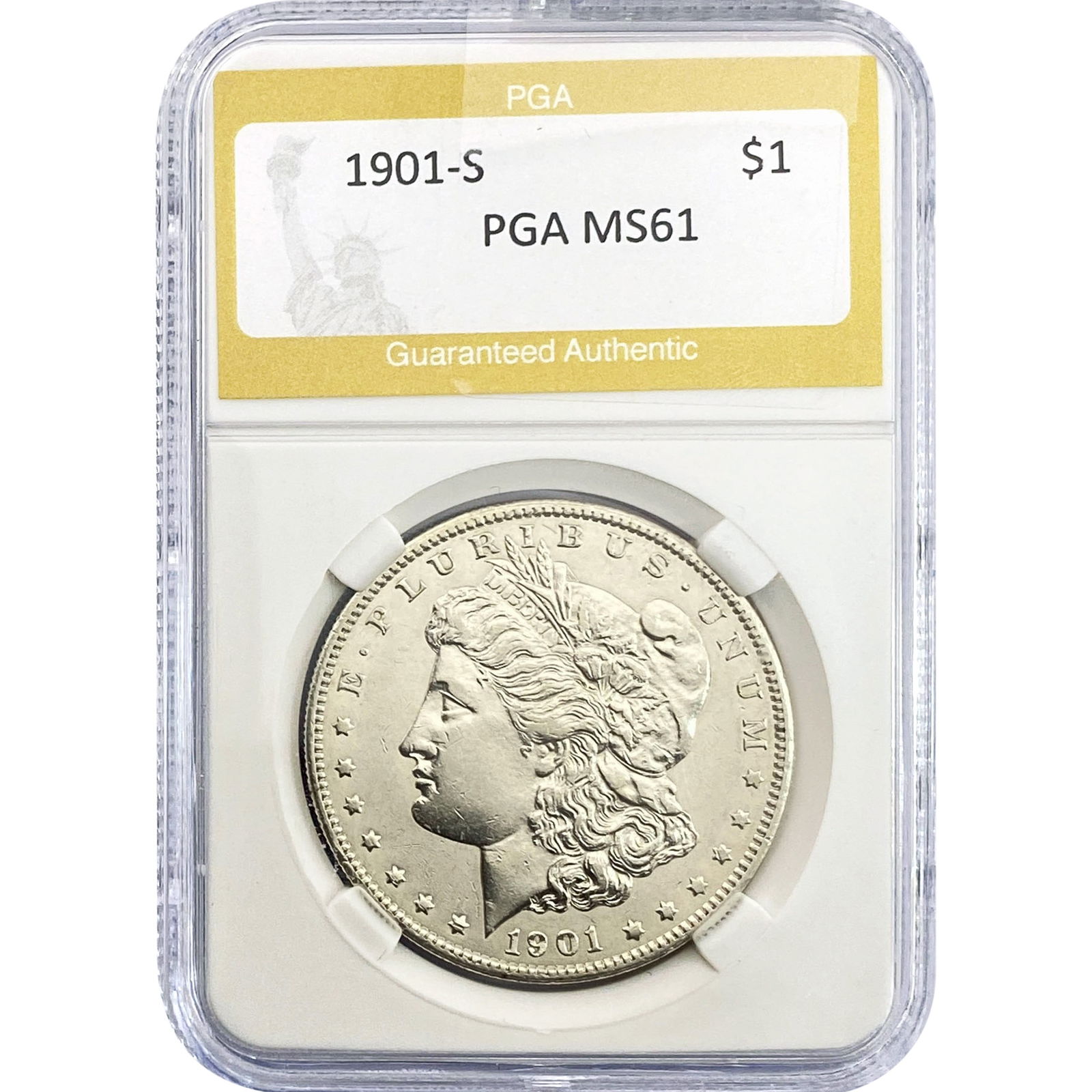 1901-S Morgan Silver Dollar PGA MS61 (1 of 2)