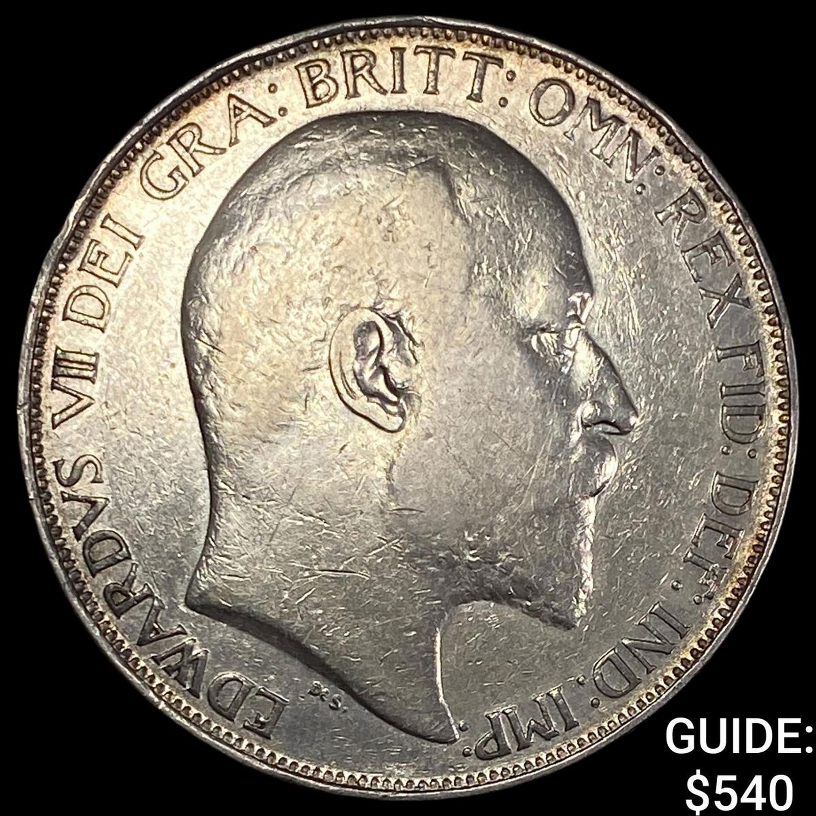 1902 Great Britain Edward VII Silver Crown NEARLY UNCIRCULATED (1 of 2)
