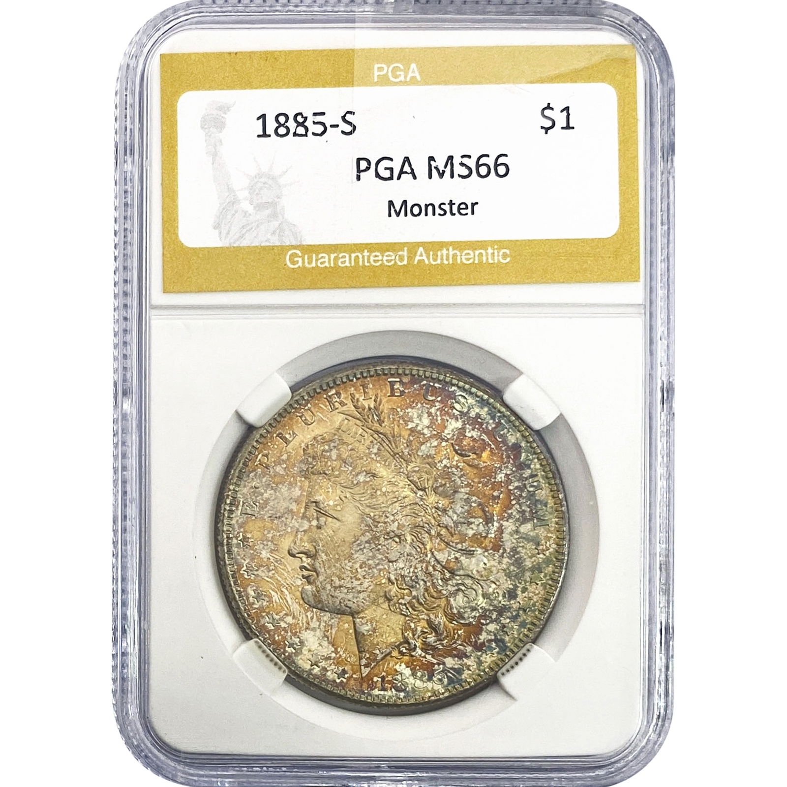 1885-S Morgan Silver Dollar PGA MS66 Monster: 1885-S Morgan Silver Dollar PGA MS66 Monster