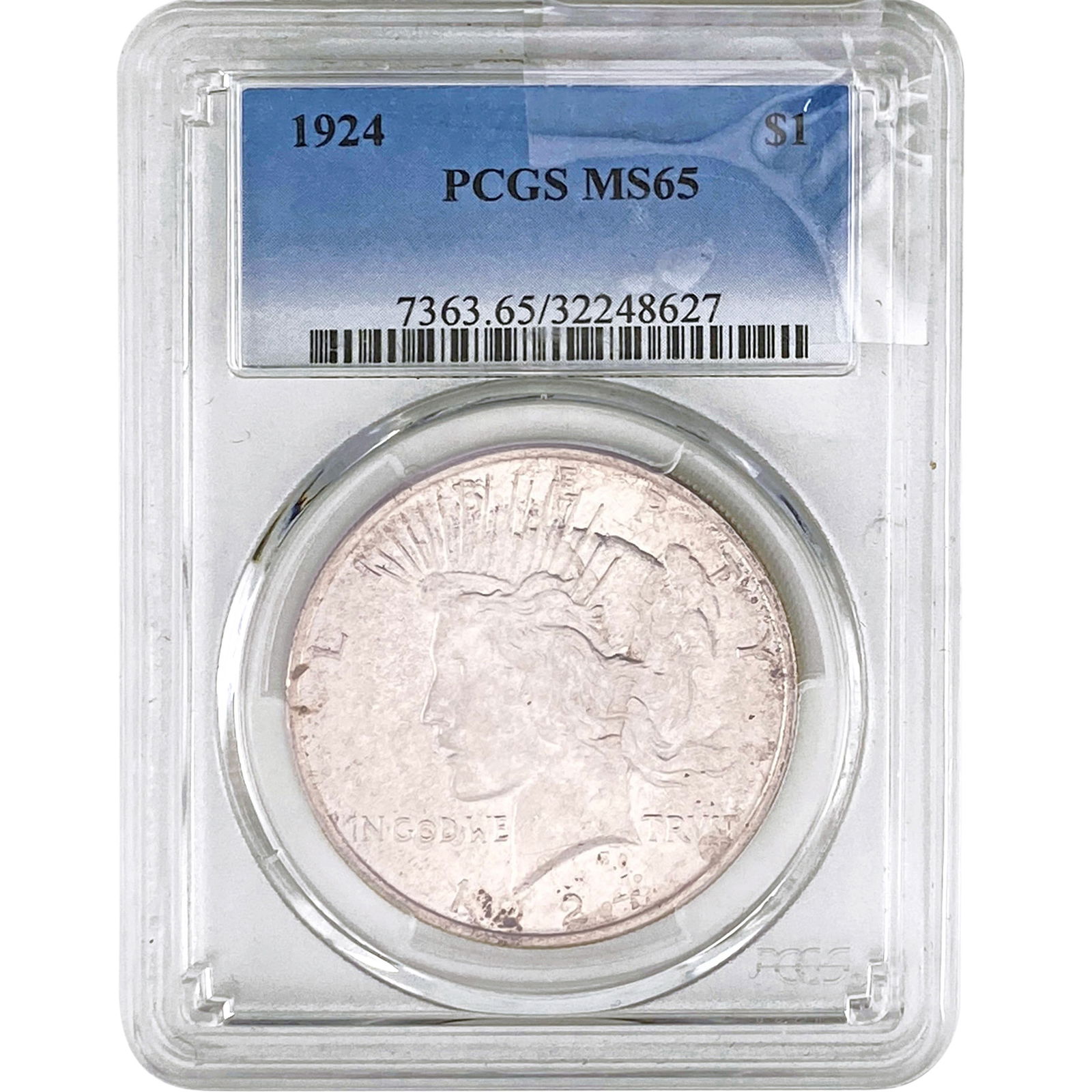 1924 Silver Peace Dollar PCGS MS65 (1 of 2)