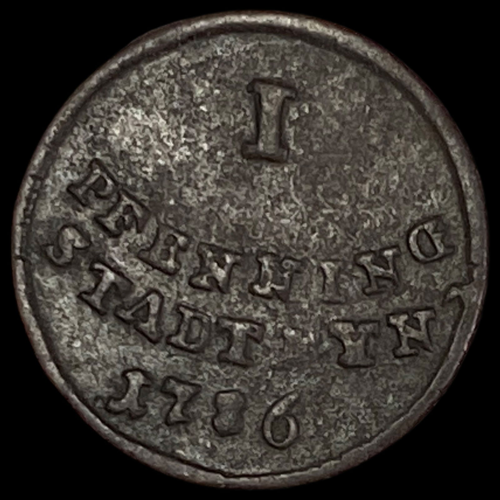 1786 Germany Augsburg 1 Pfenning NEARLY UNCIRCULATED (1 of 2)