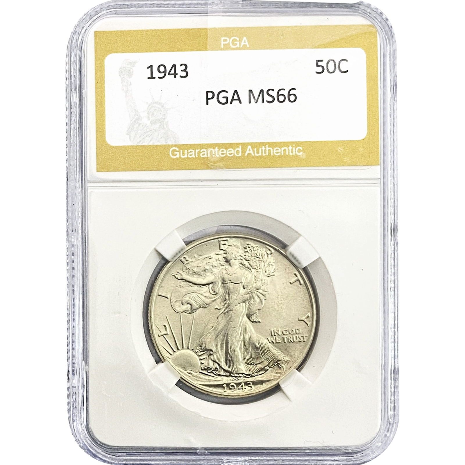 1943 Walking Liberty Half Dollar PGA MS66 (1 of 2)